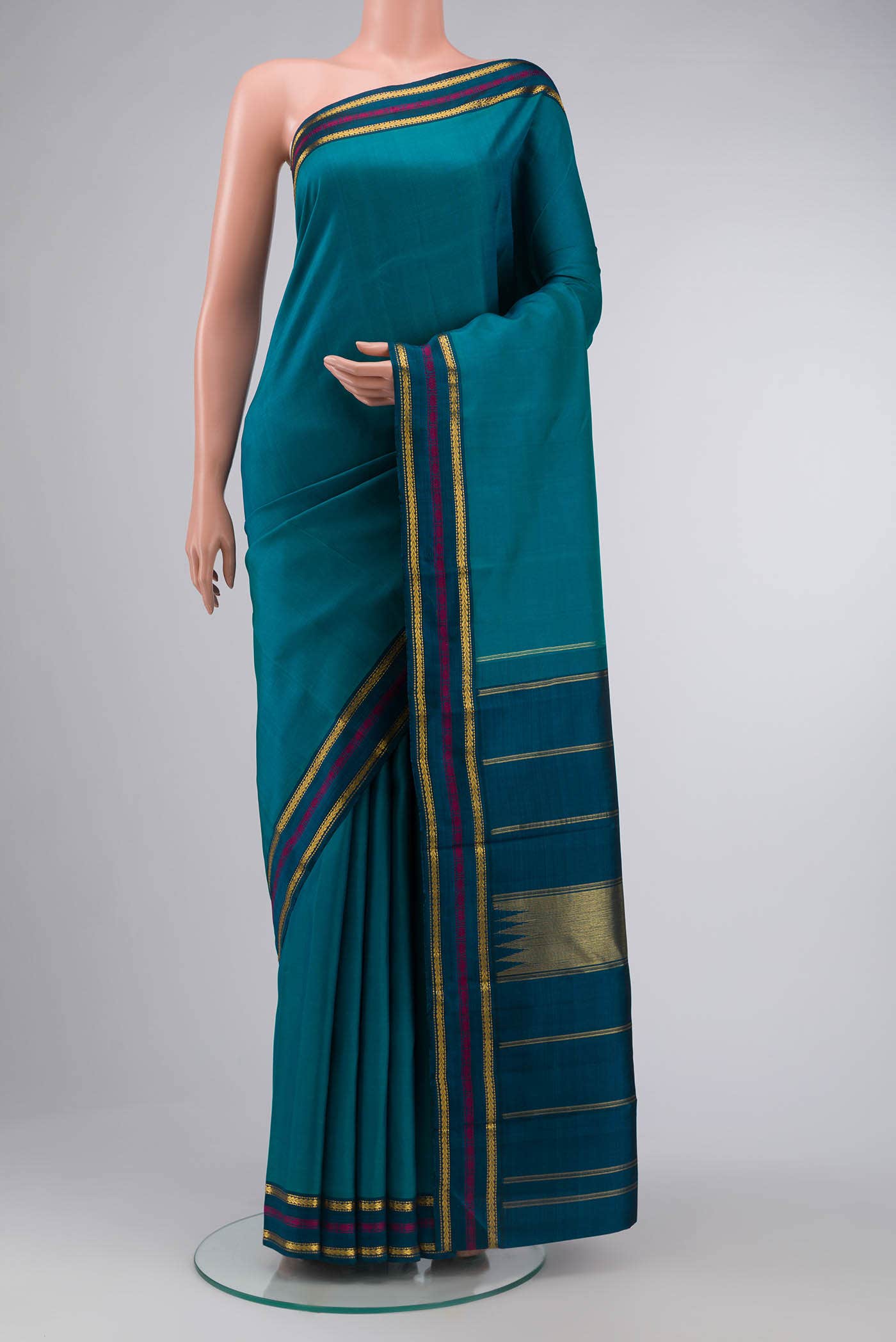 Blue Kanchipuram Silk Saree