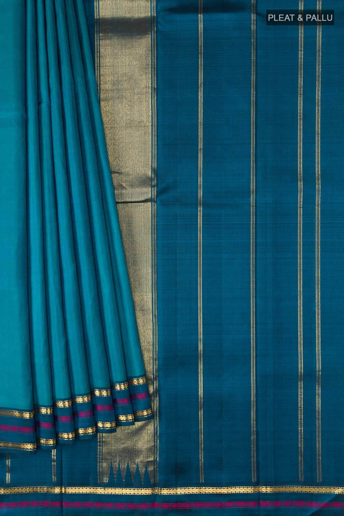 Blue Kanchipuram Silk Saree