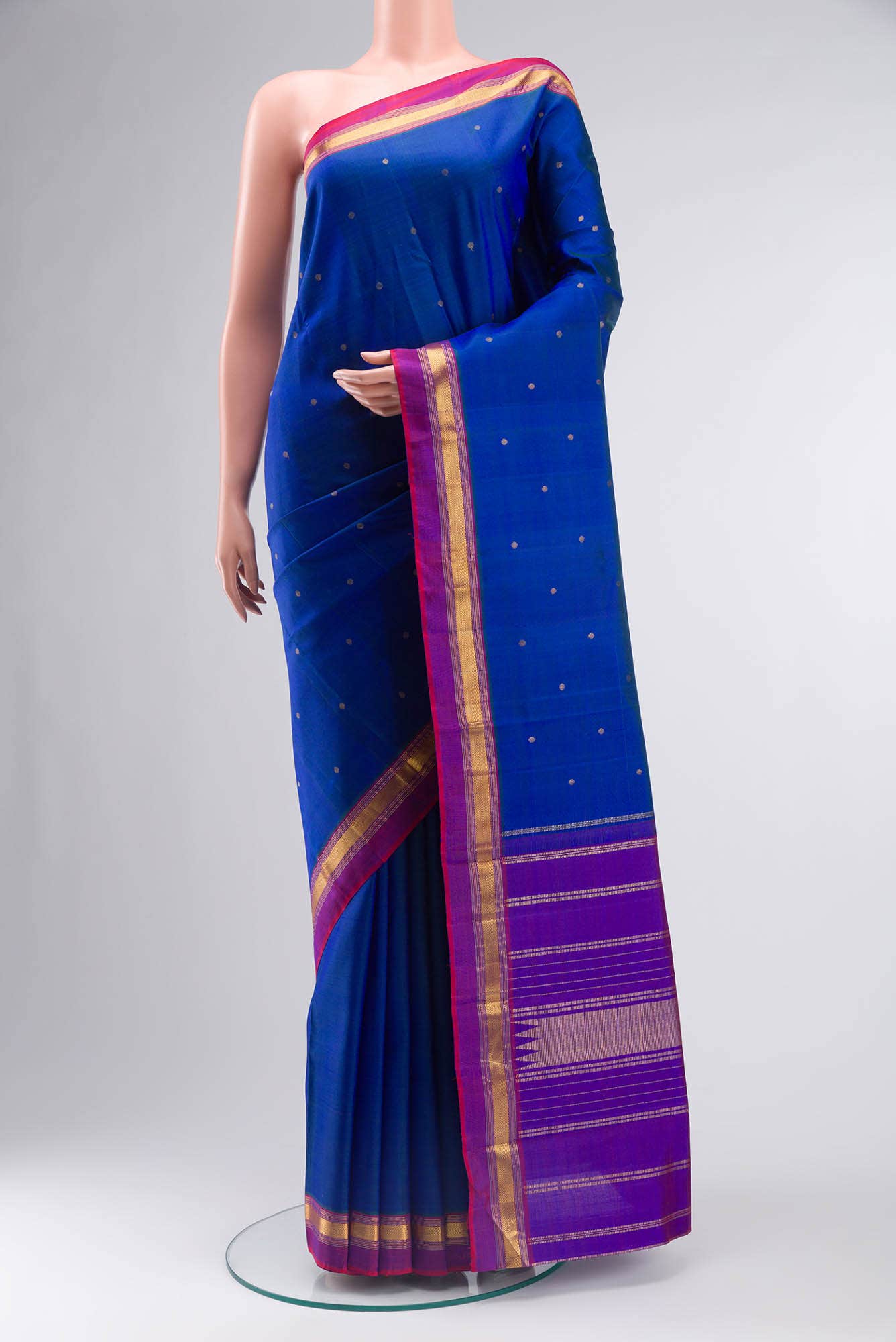 Blue Kanchipuram Silk Saree