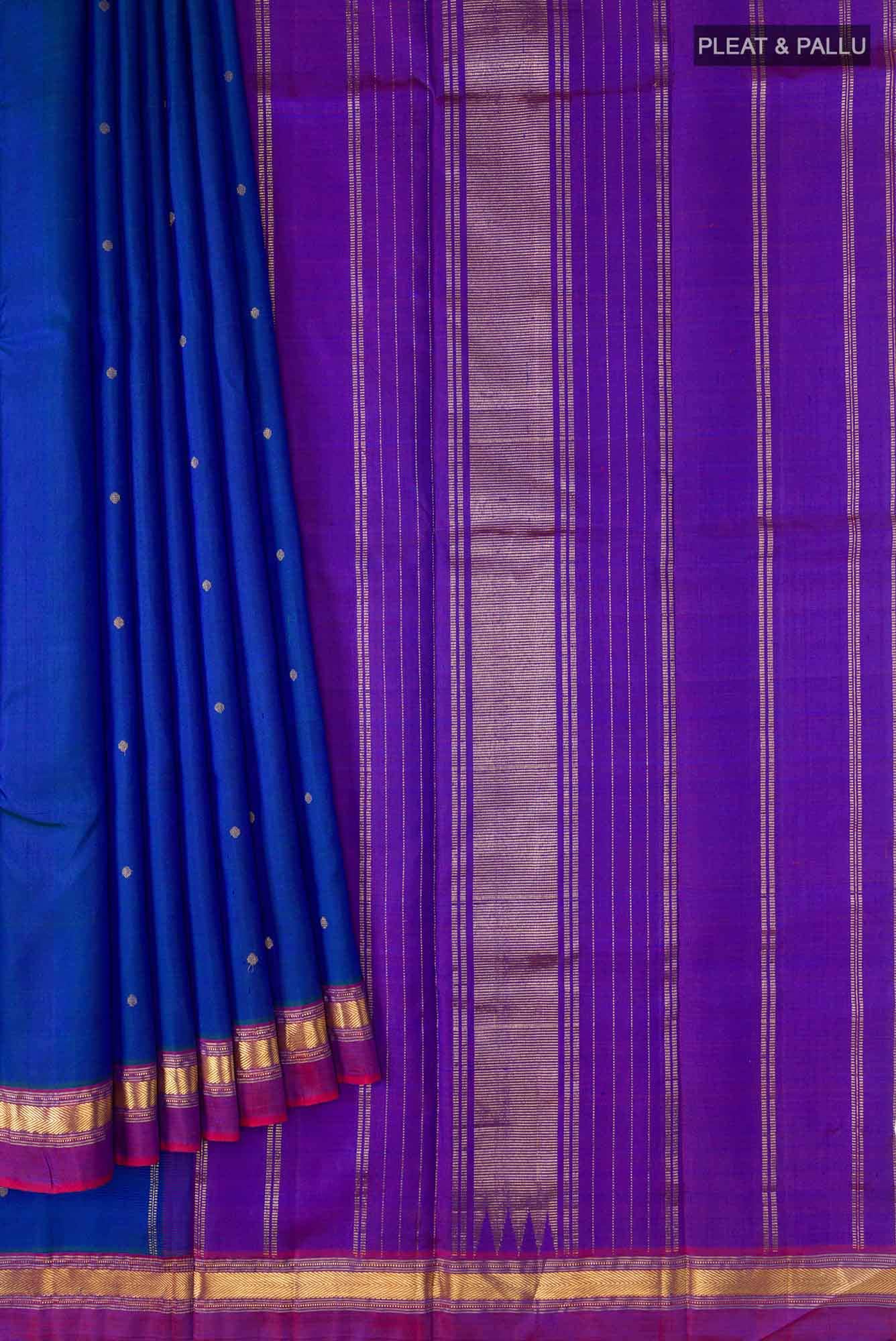 Blue Kanchipuram Silk Saree