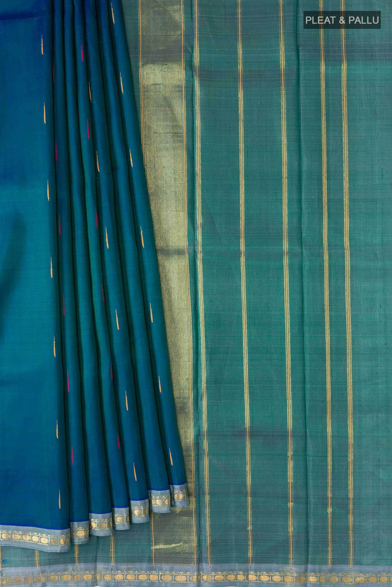 Blue Kanchipuram Silk Saree