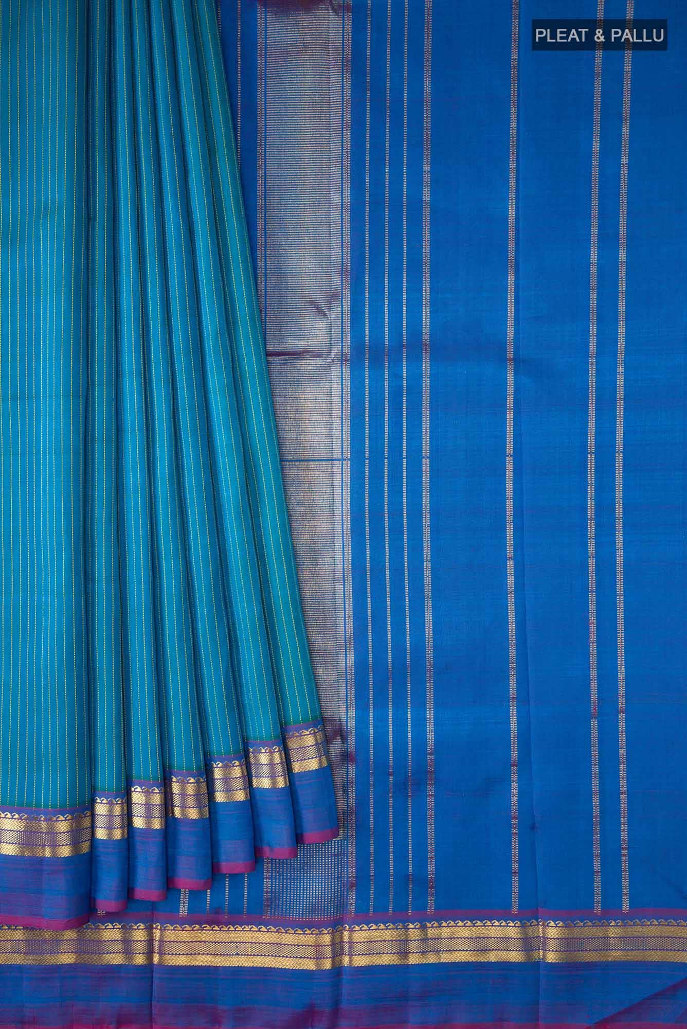 Blue Kanchipuram Silk Saree