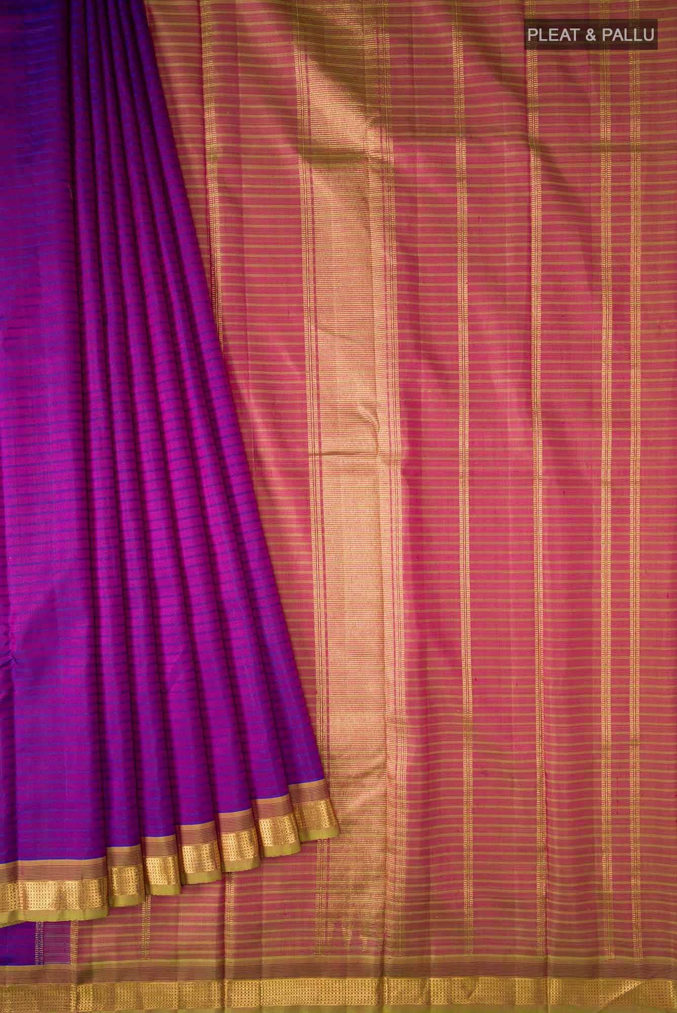 Purple Kanchipuram Silk Saree