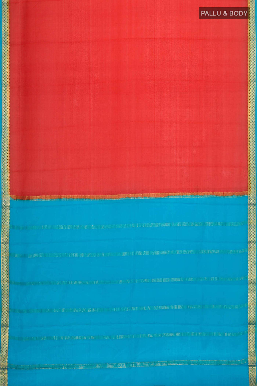 Red Mysore Crepe Saree