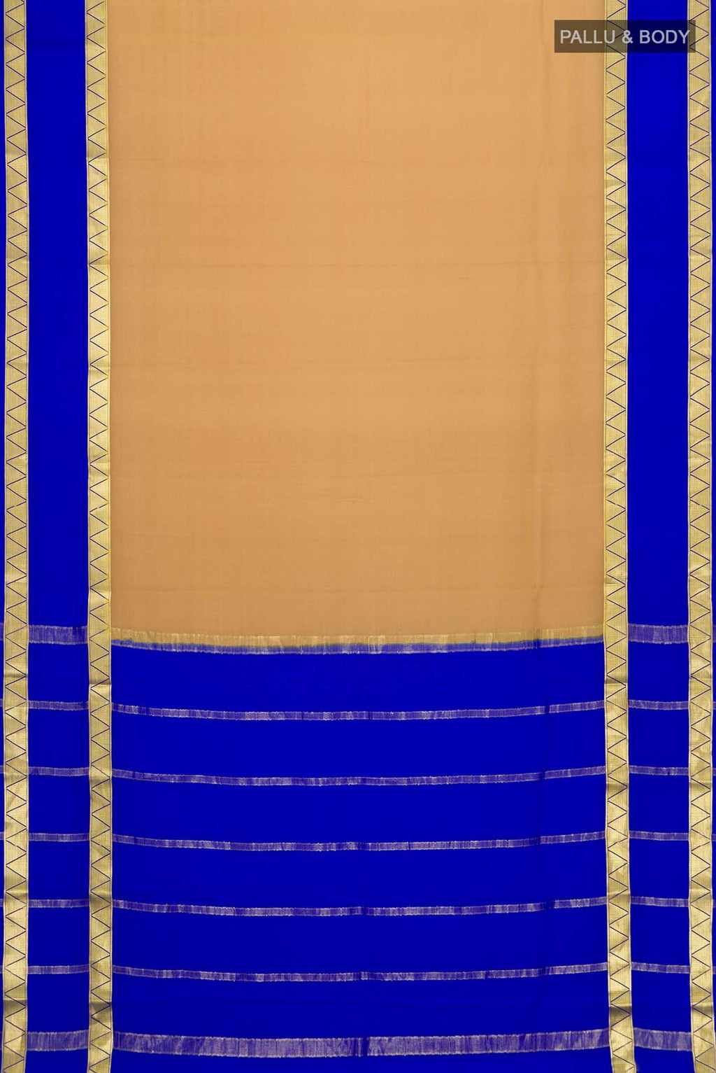 Mustard Mysore Crepe Saree