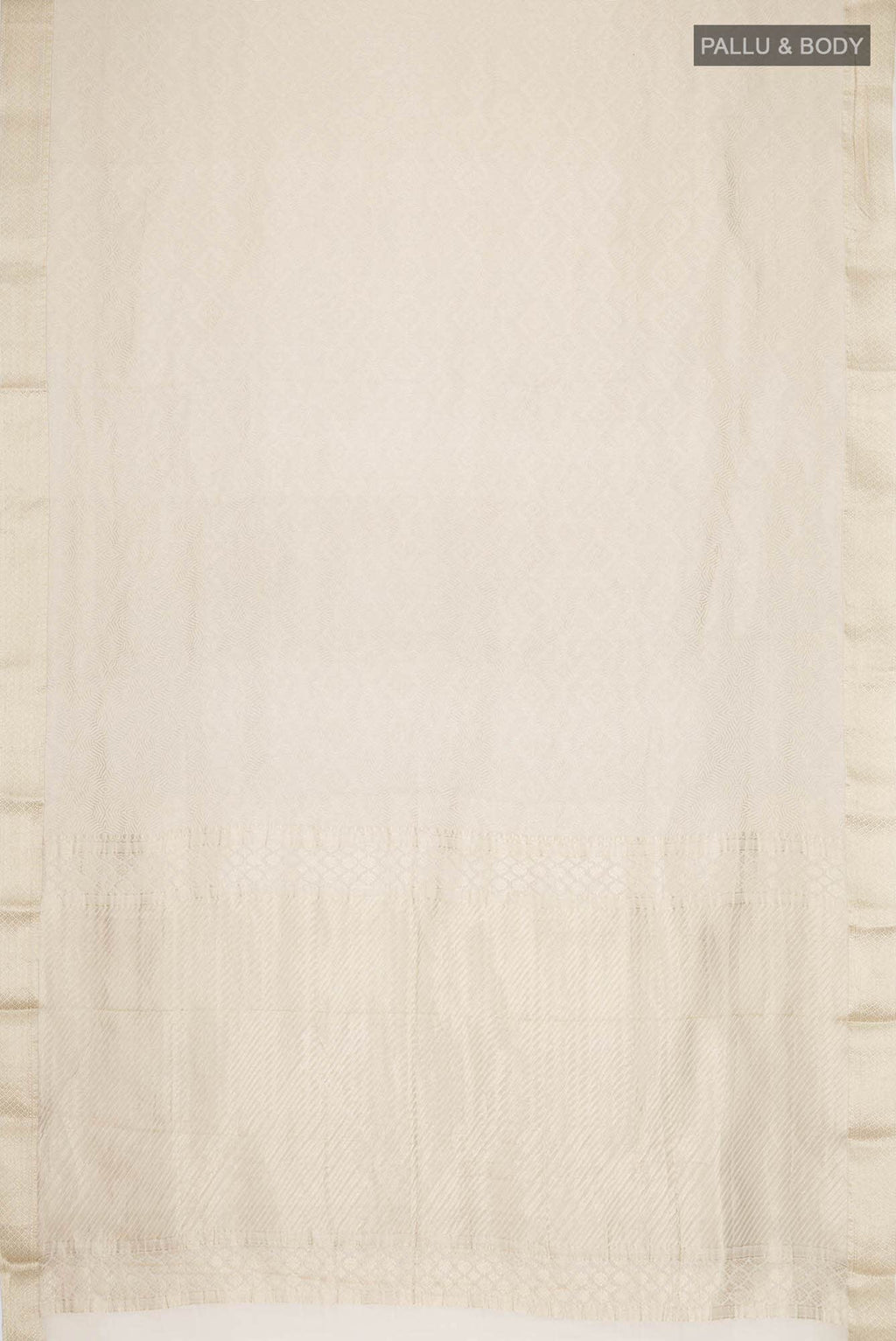 Cream Mysore Crepe Saree