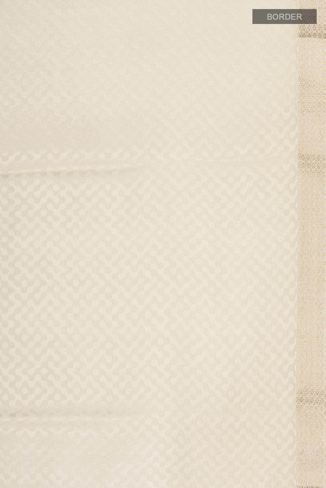 Cream Mysore Crepe Saree