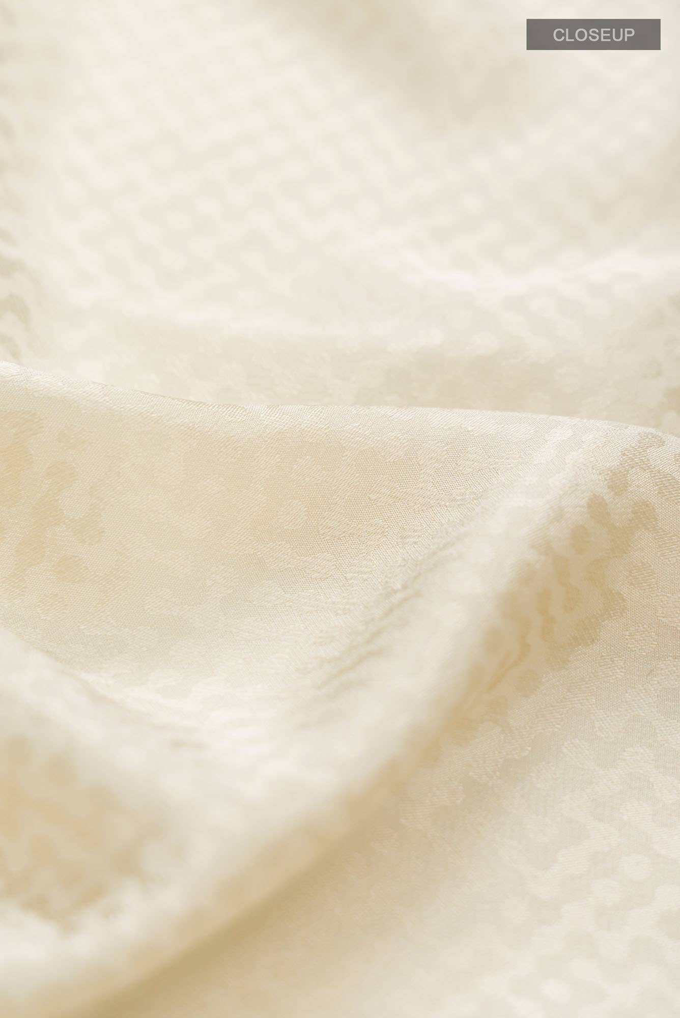 Cream Mysore Crepe Saree