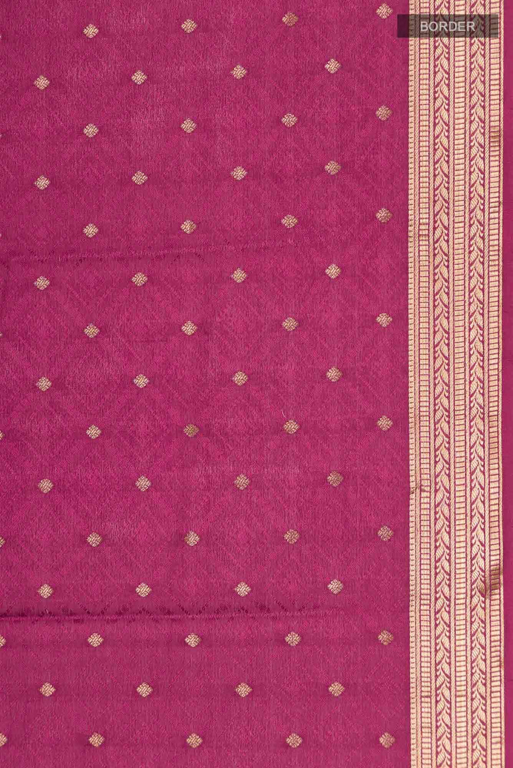 Dark Pink Mysore Crepe Saree