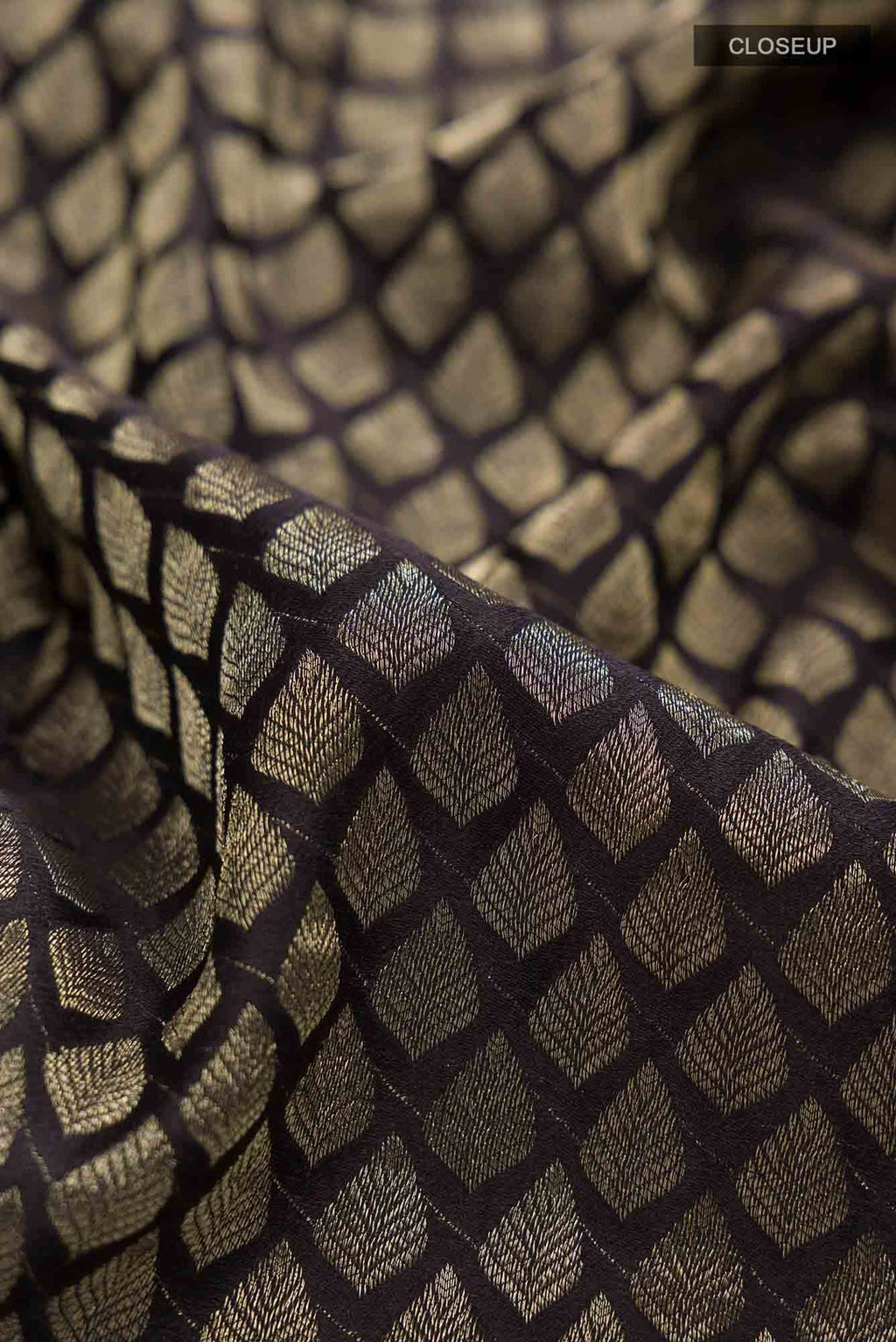 Black Mysore Crepe Saree