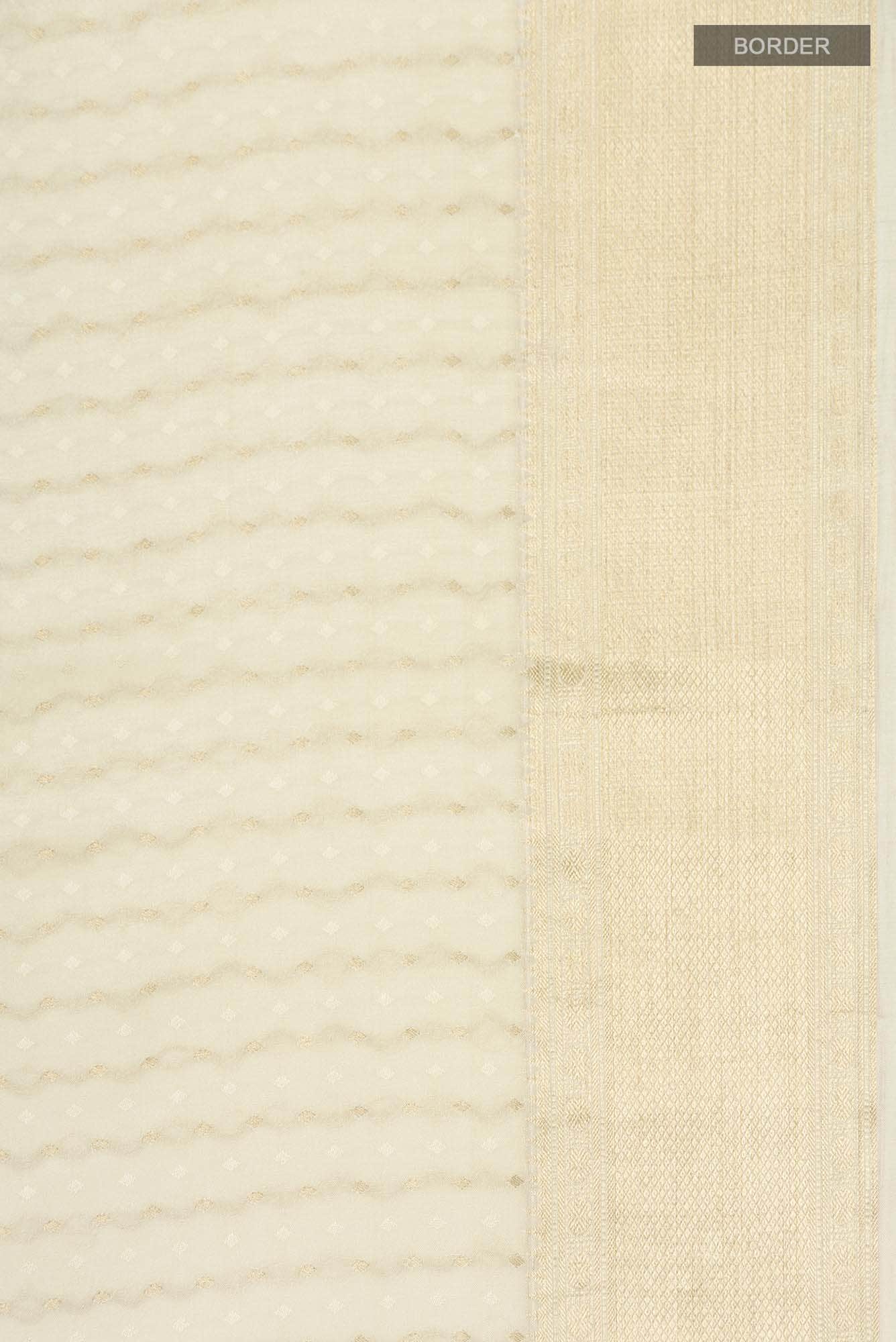 Beige Mysore Crepe Saree