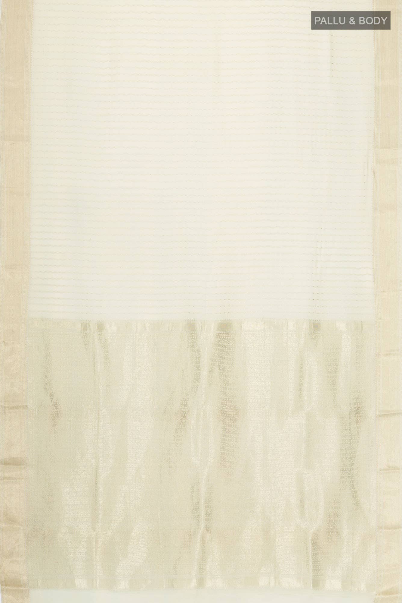 Beige Mysore Crepe Saree