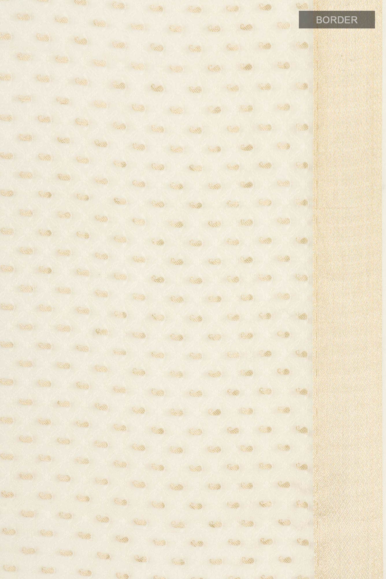 Cream Mysore Crepe Saree