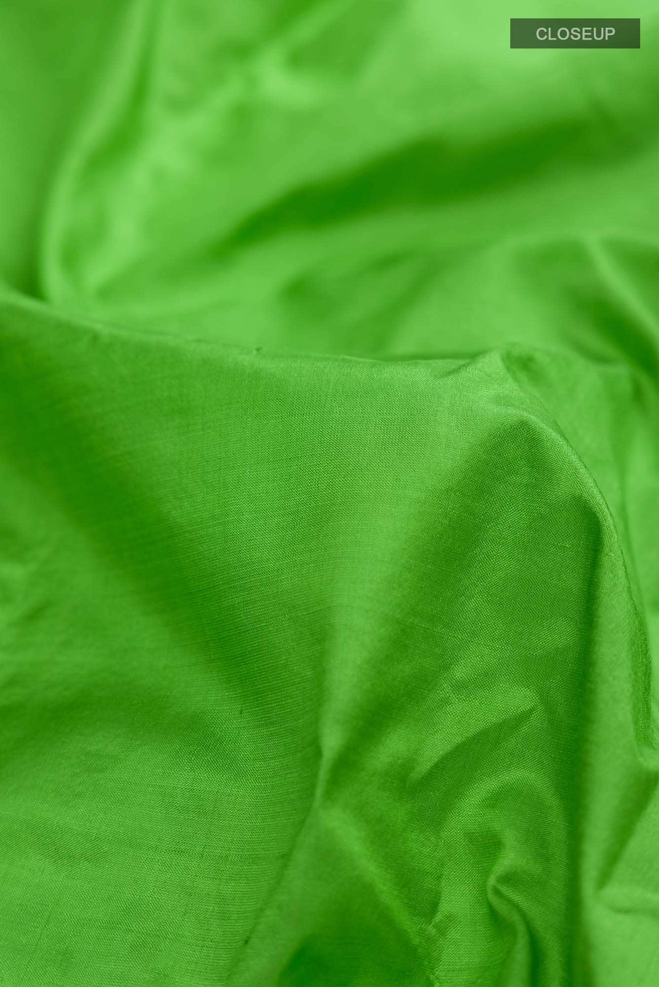 Parrot Green Kanchipuram Silk Saree