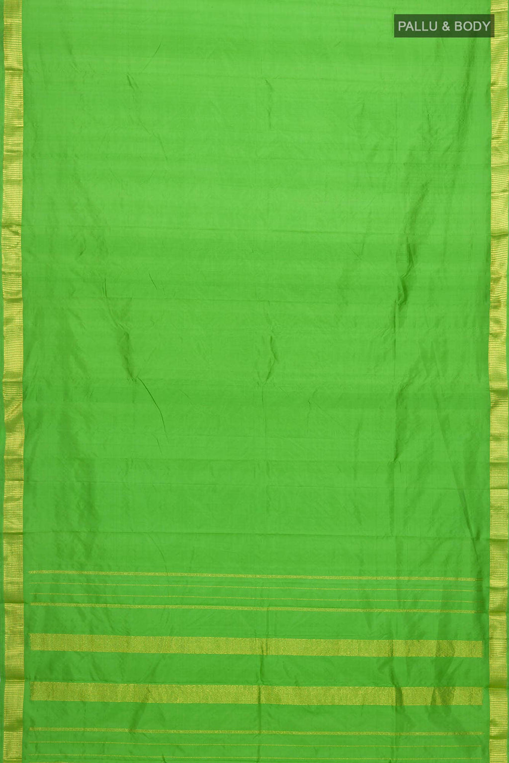 Parrot Green Kanchipuram Silk Saree