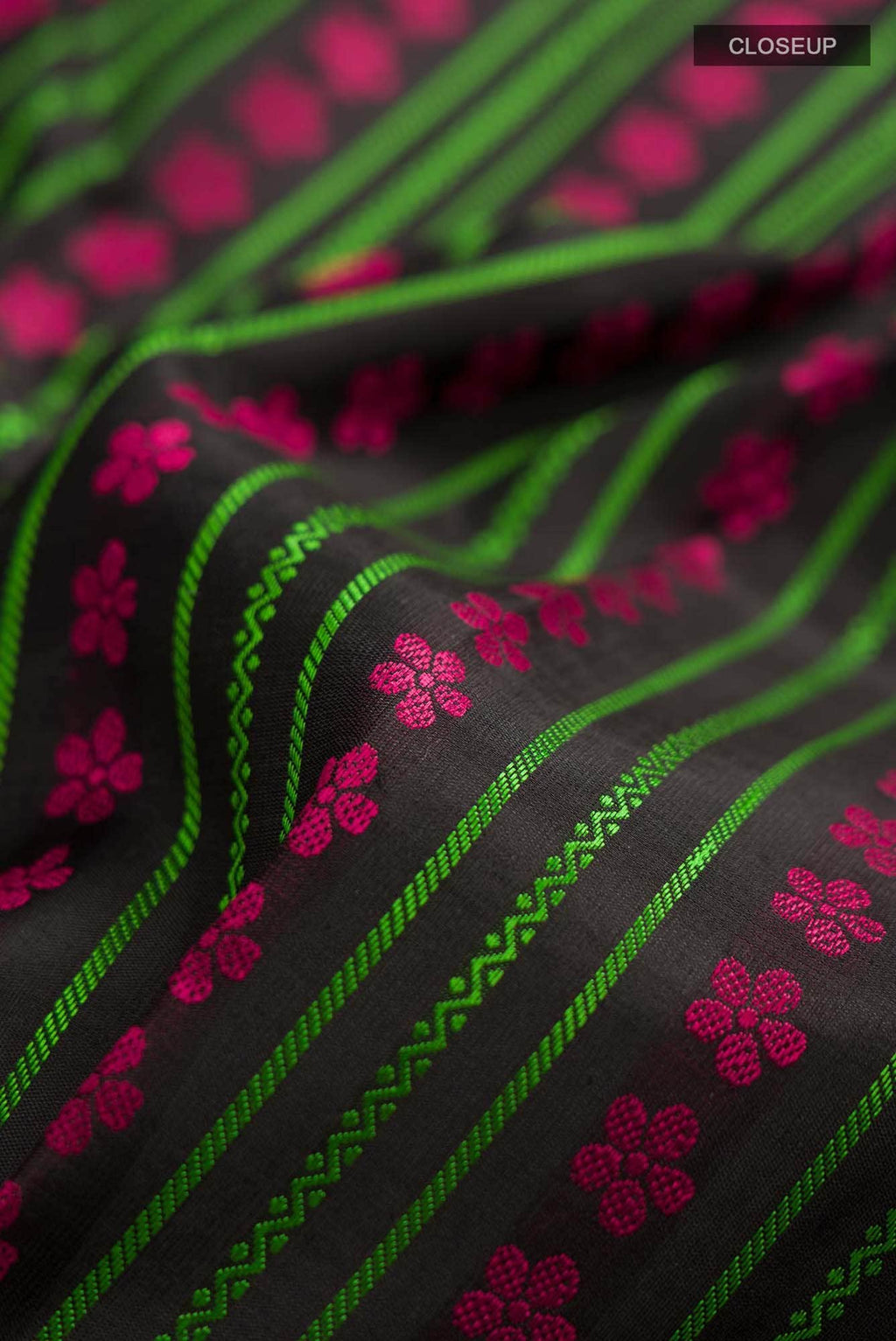 Black Kanchipuram Silk Saree
