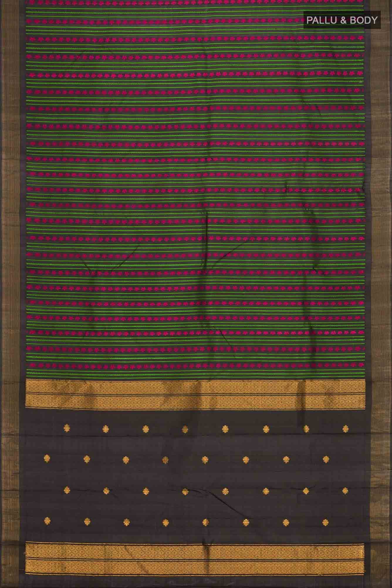 Black Kanchipuram Silk Saree