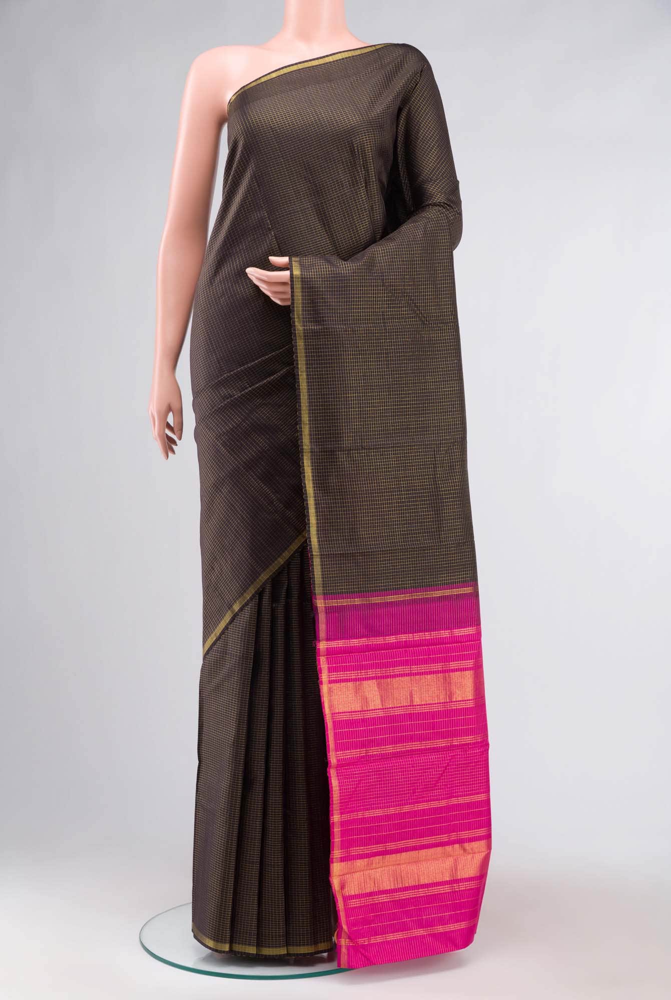 Black Kanchipuram Silk Saree