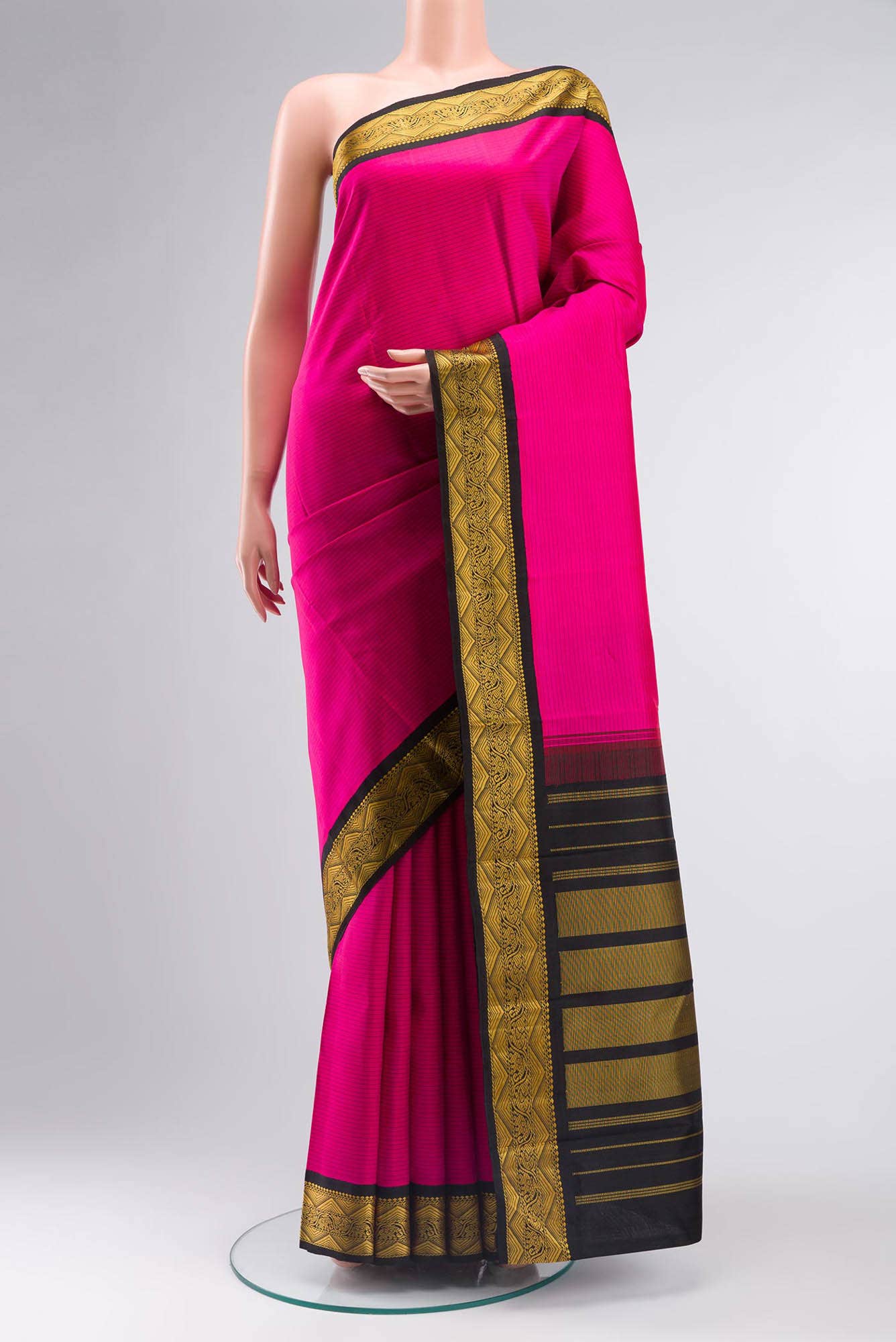 Pink Kanchipuram Silk Saree