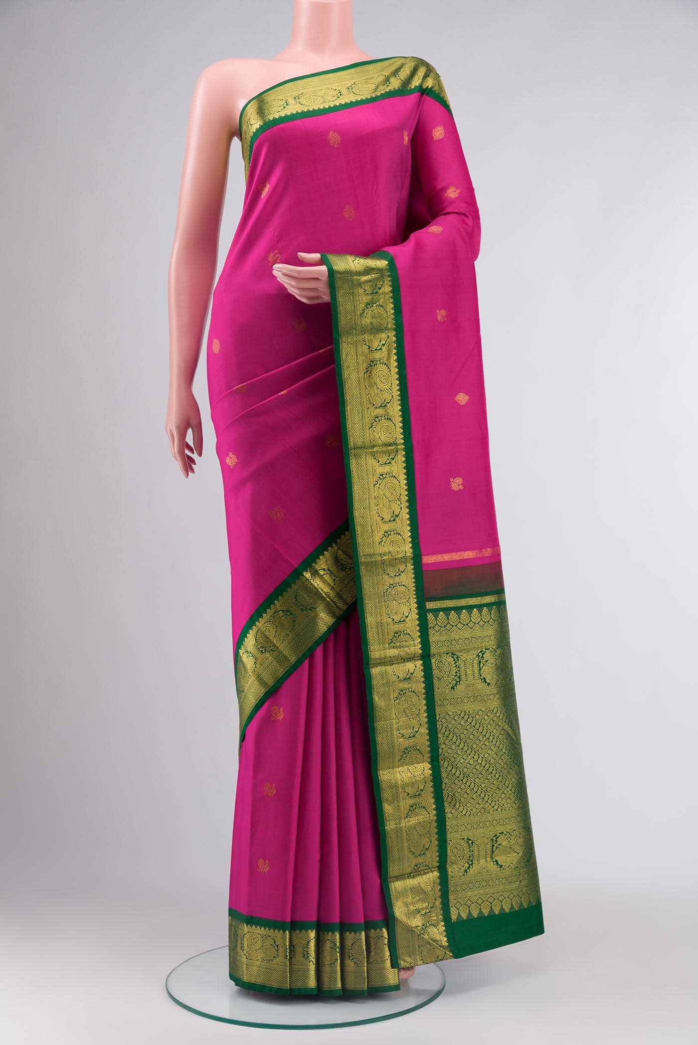 Pink Kanchipuram Silk Saree