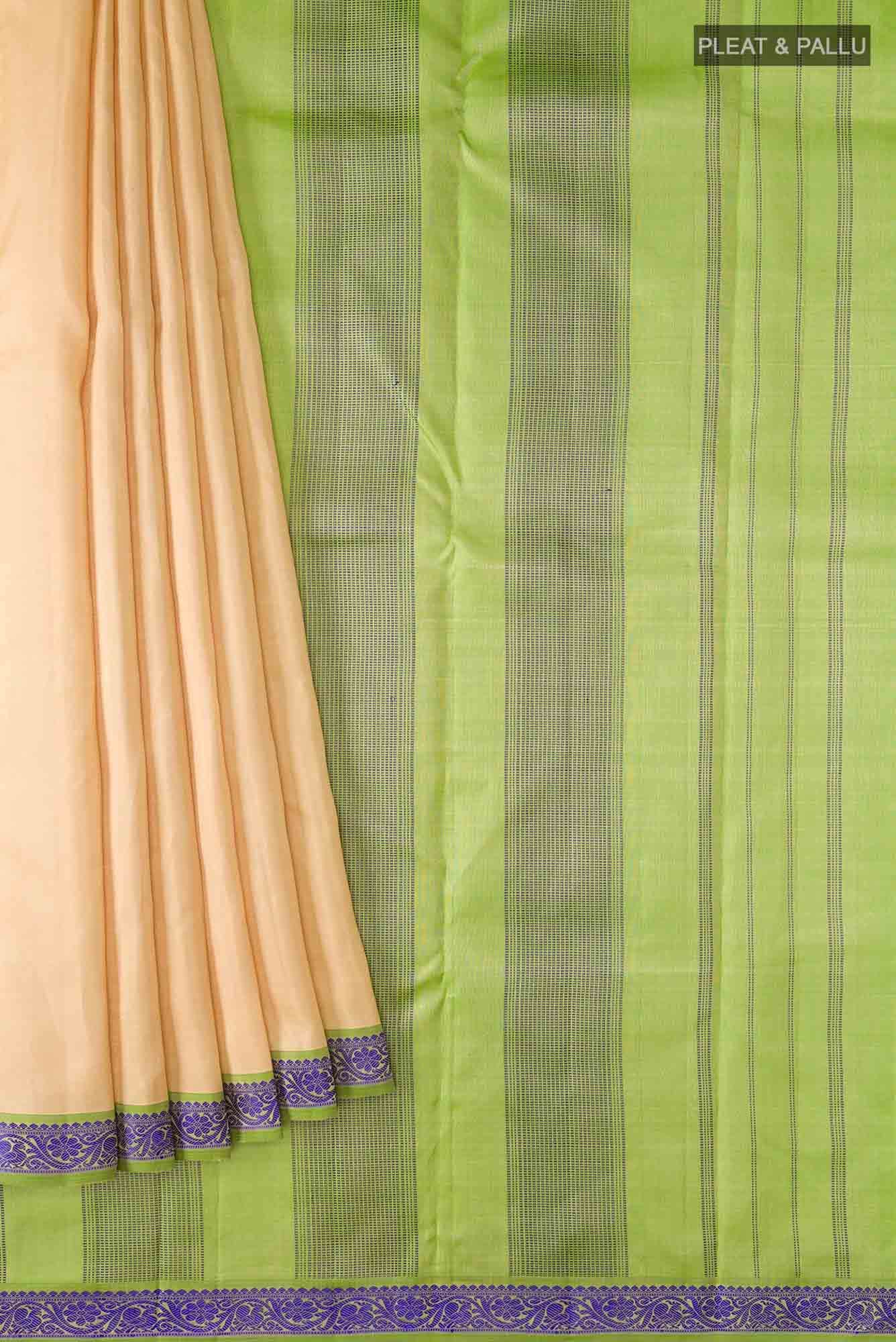 Cream Kanchipuram Silk Saree