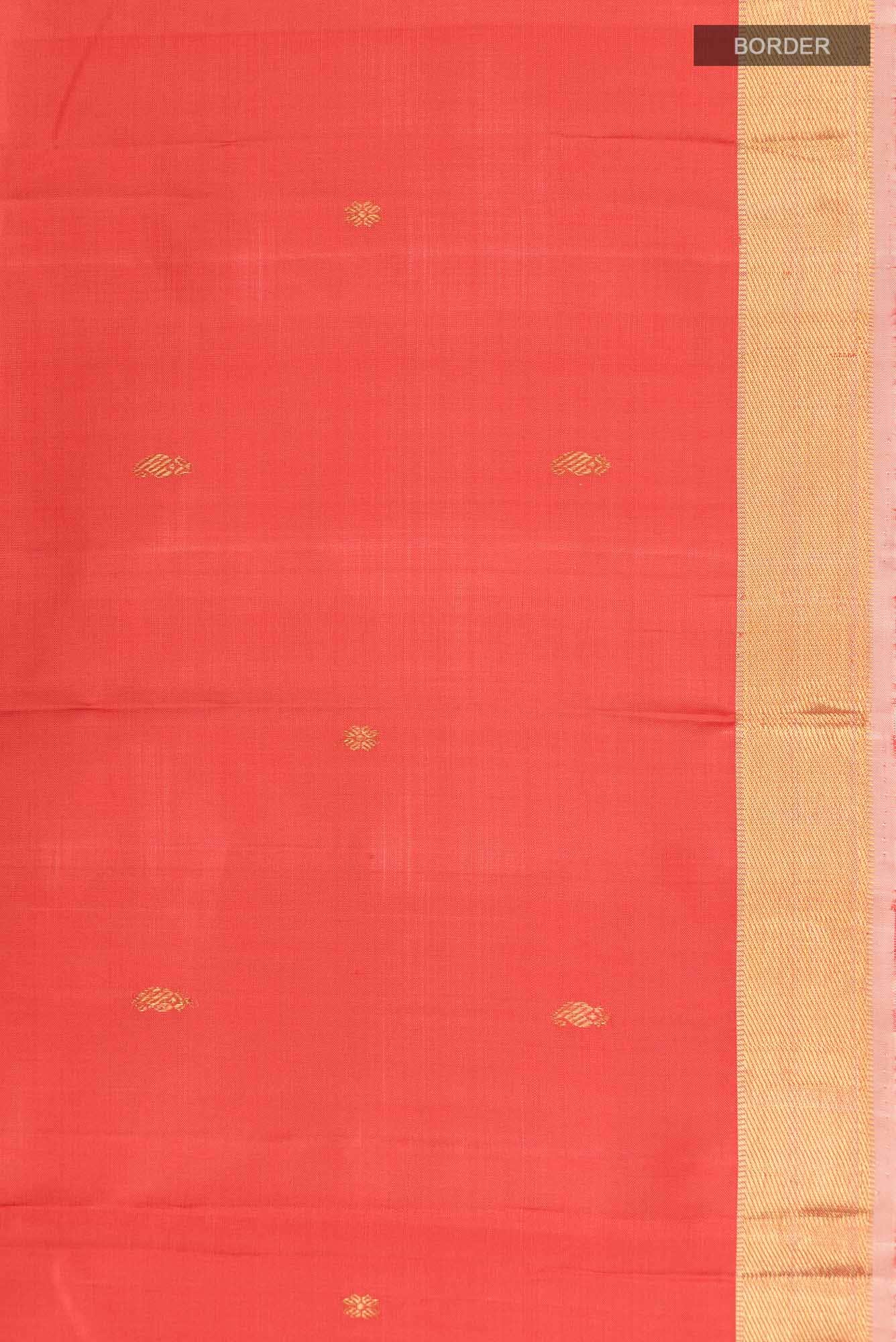 Orange Kanchipuram Silk Saree