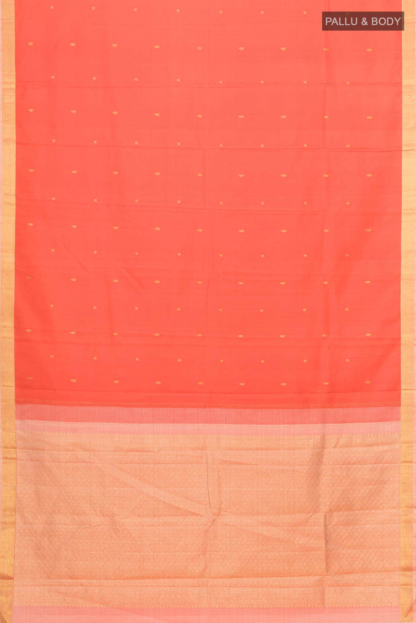 Orange Kanchipuram Silk Saree
