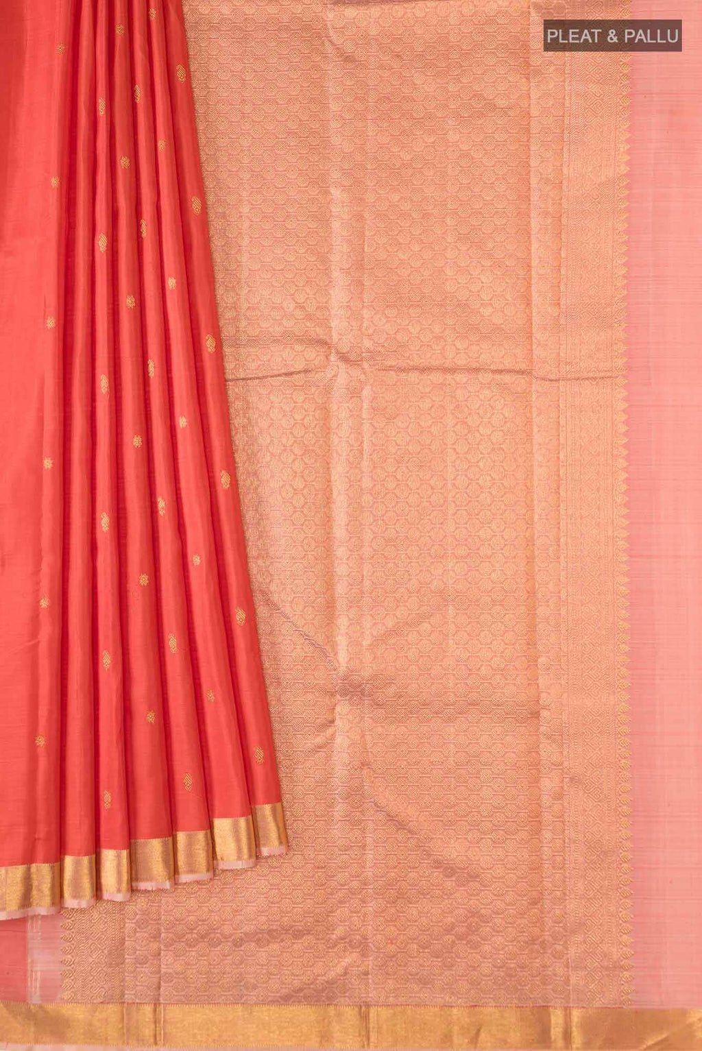 Orange Kanchipuram Silk Saree