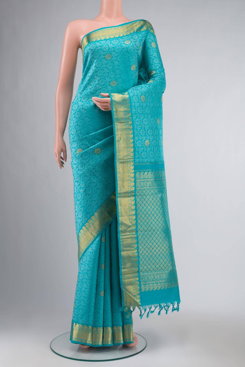 Blue Kanchipuram Silk Saree