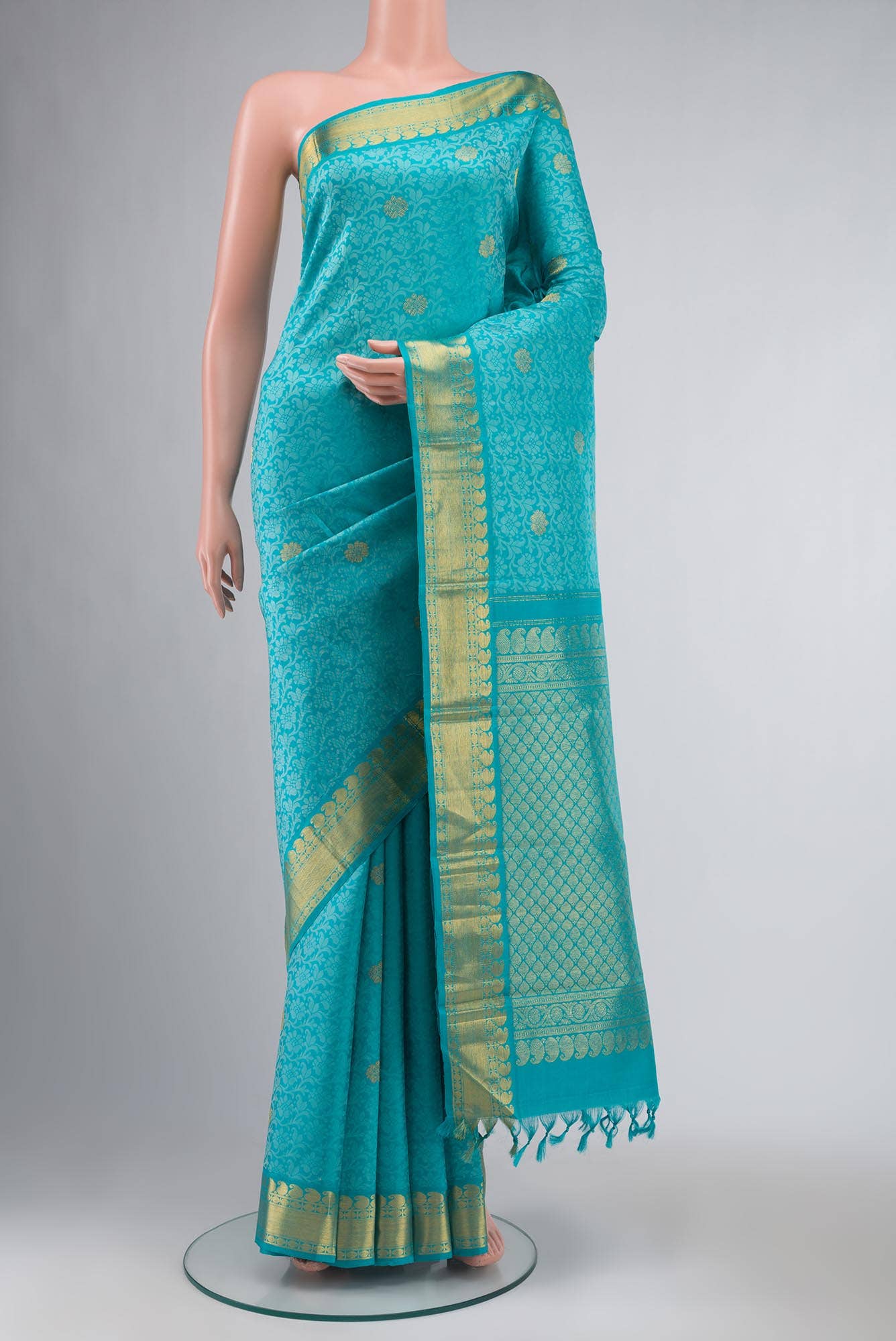 Blue Kanchipuram Silk Saree