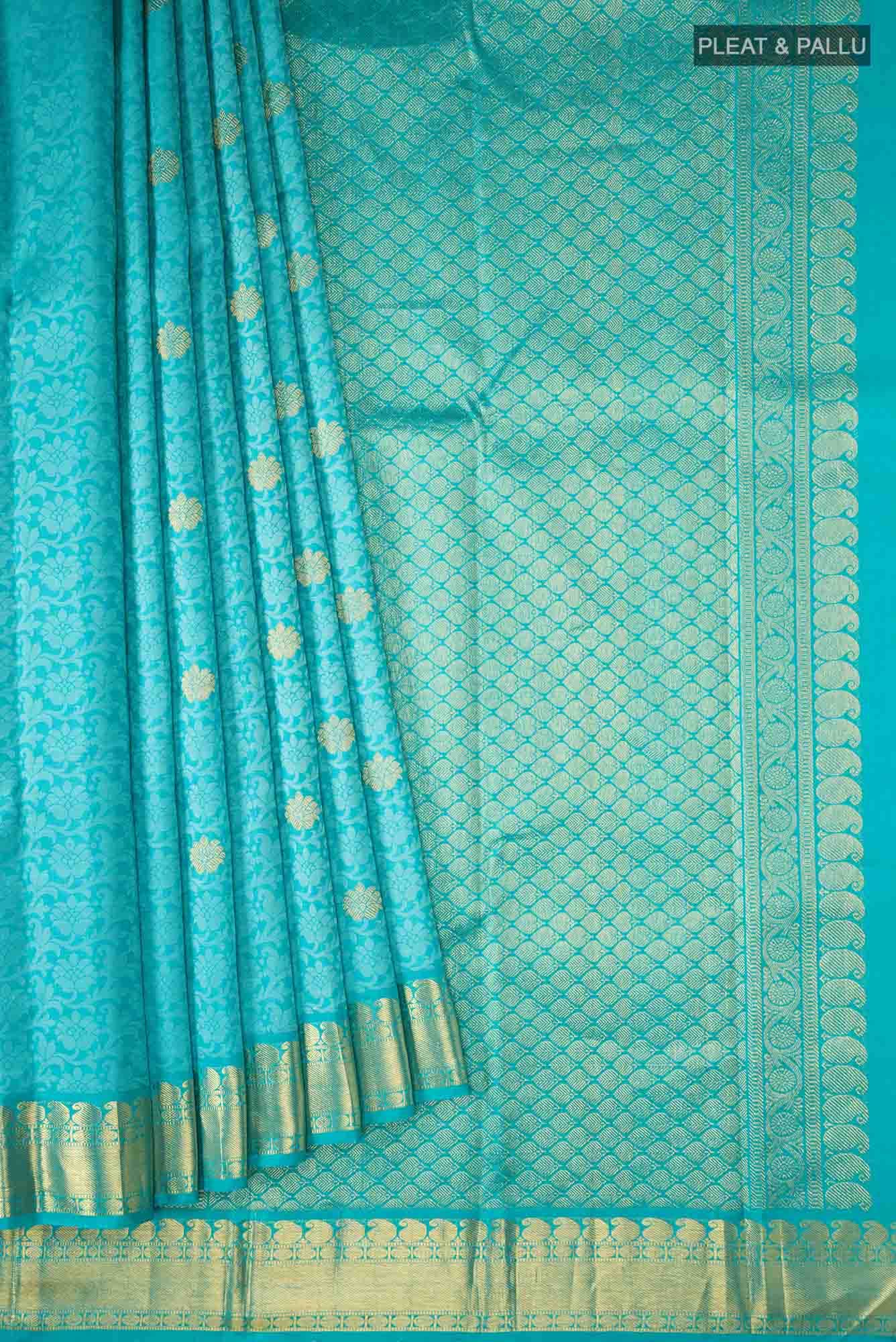 Blue Kanchipuram Silk Saree