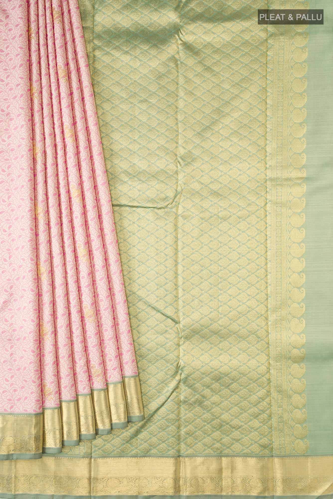 Cream Kanchipuram Silk Saree