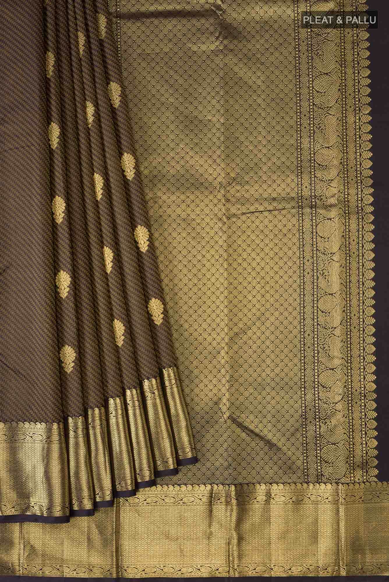 Black Kanchipuram Silk Saree