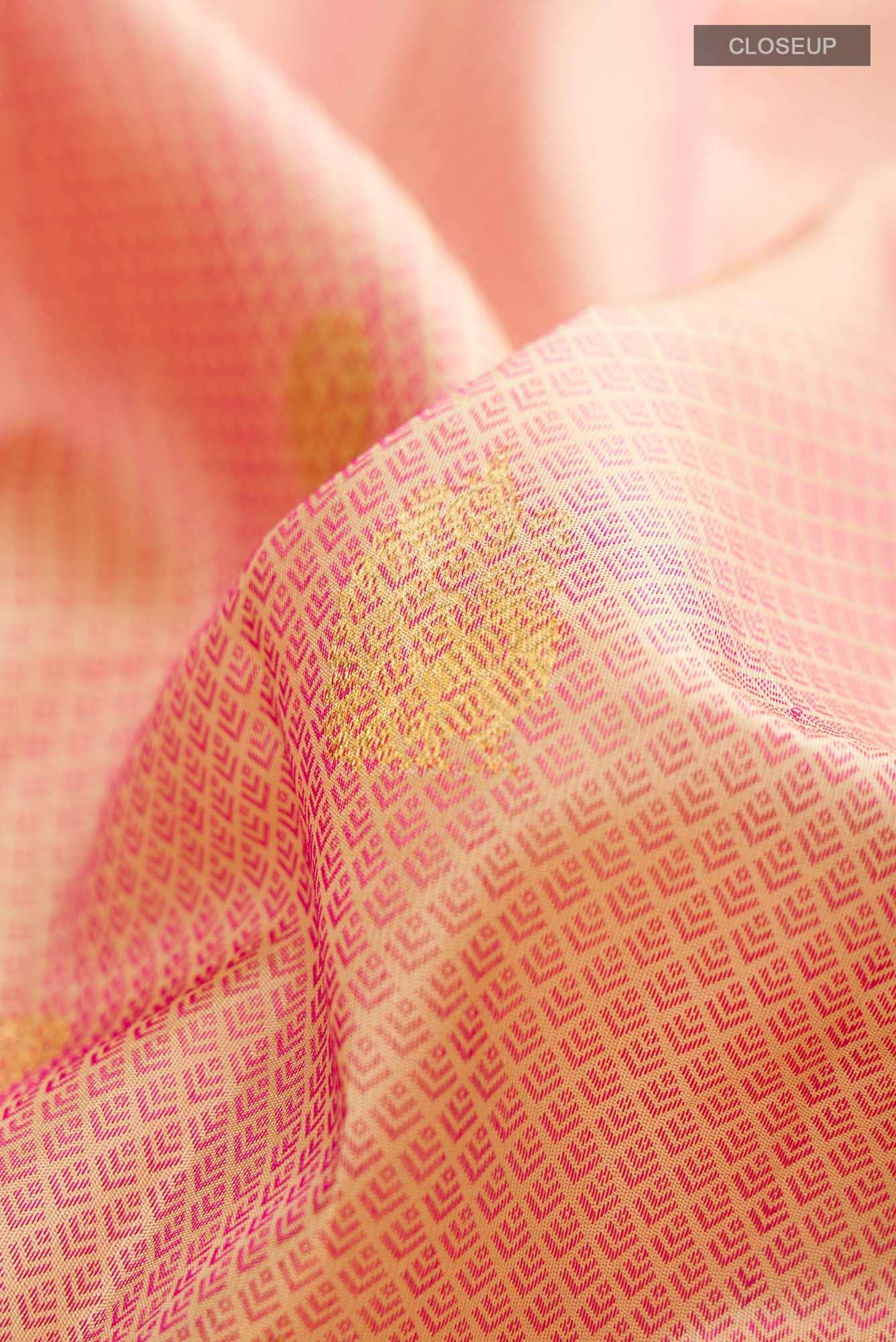 Beige Kanchipuram Silk Saree