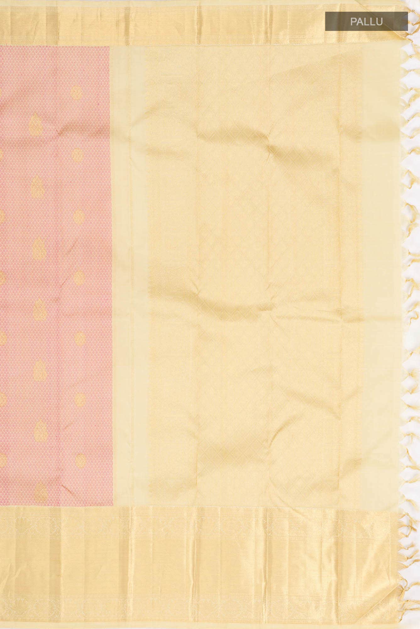 Beige Kanchipuram Silk Saree