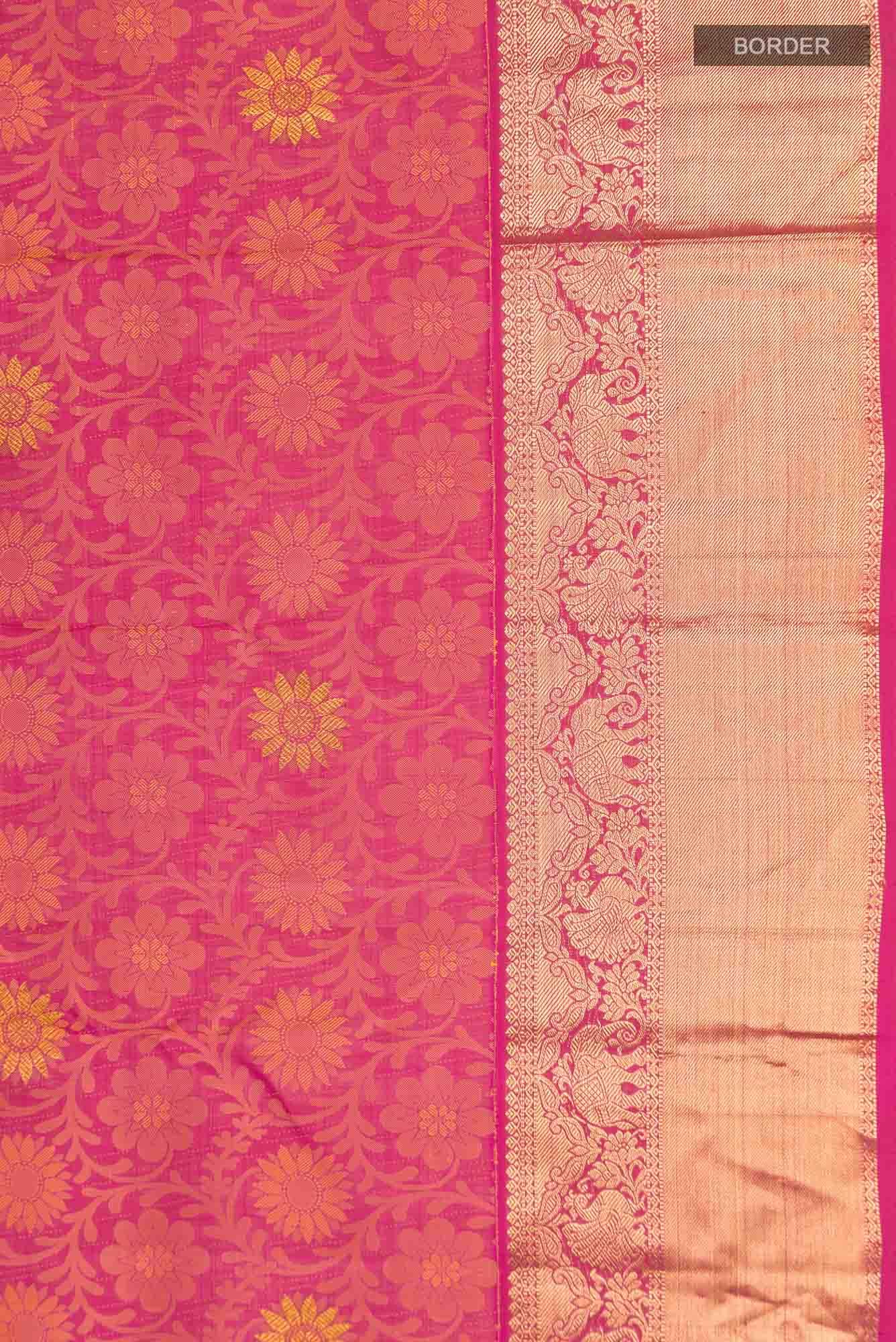 Pink Kanchipuram Silk Saree