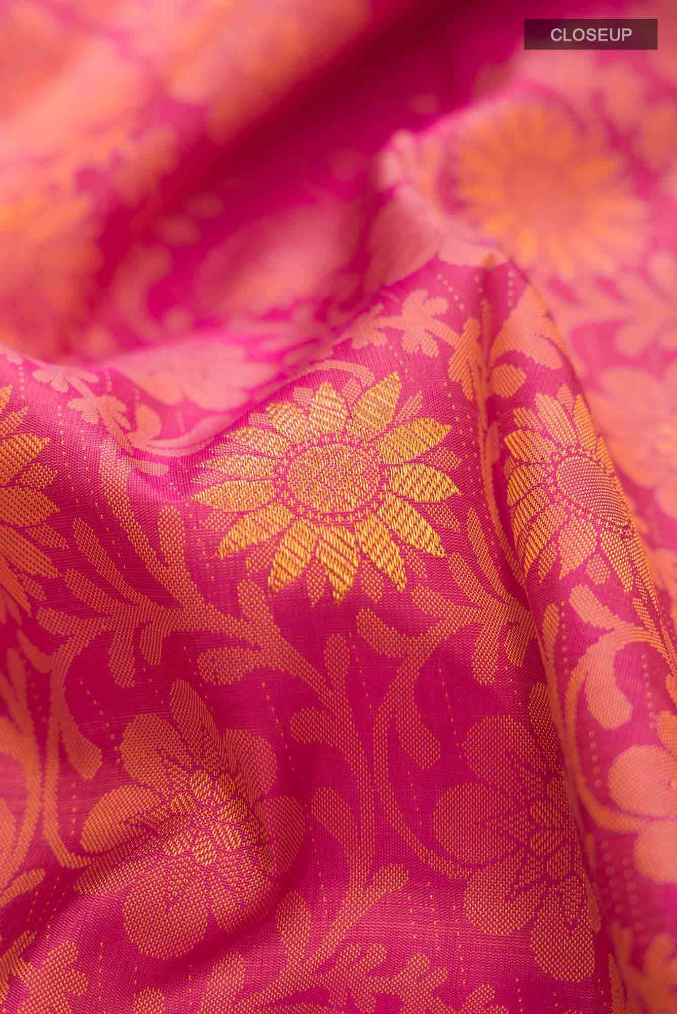 Pink Kanchipuram Silk Saree