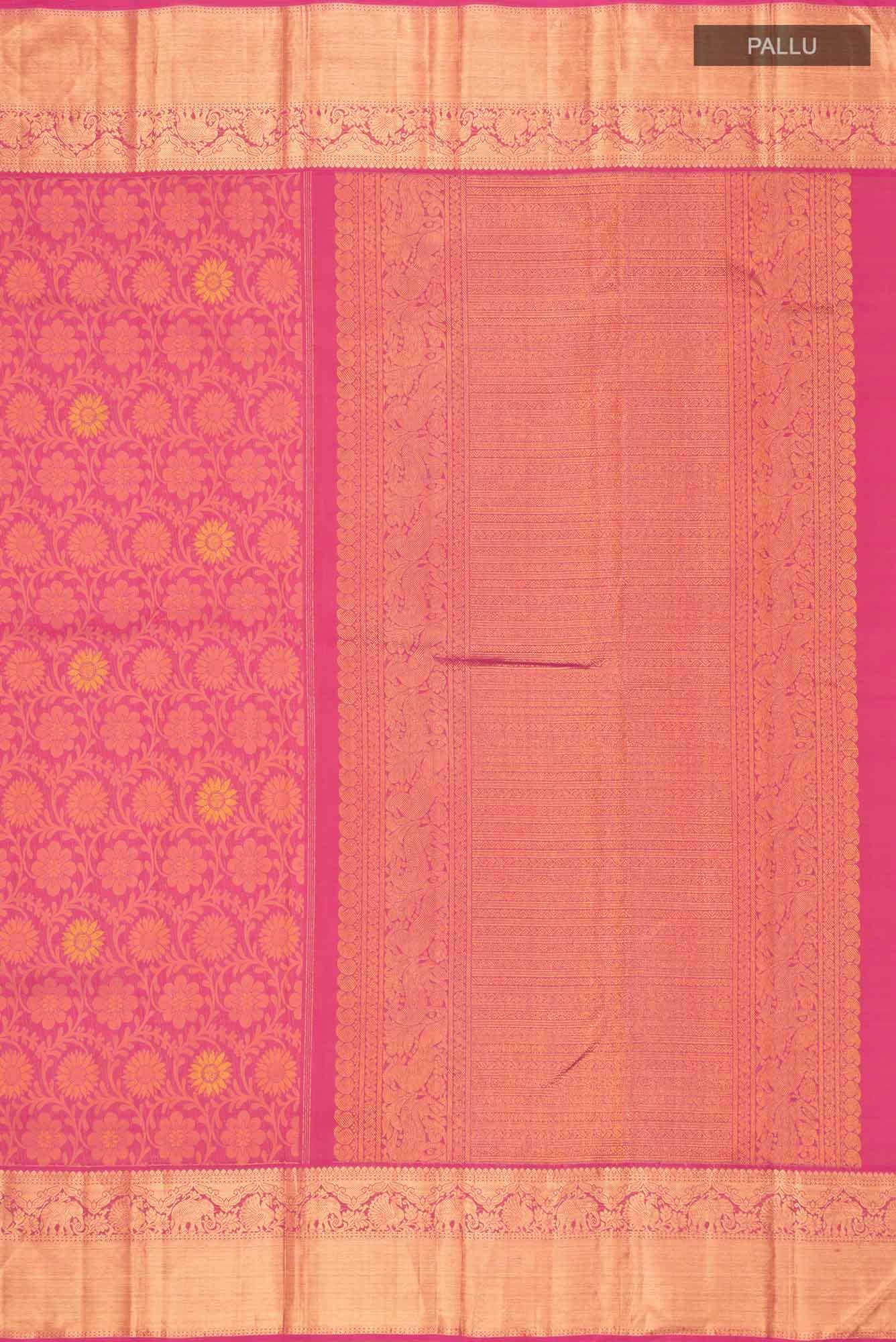 Pink Kanchipuram Silk Saree