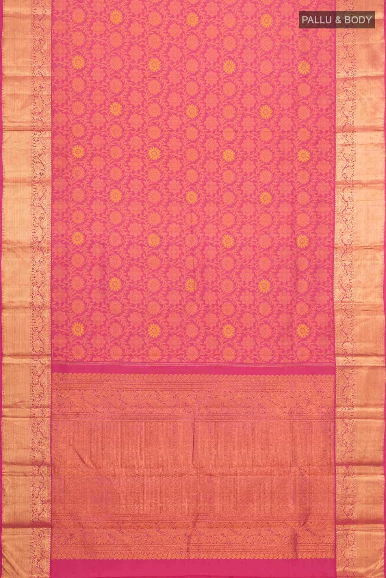 Pink Kanchipuram Silk Saree