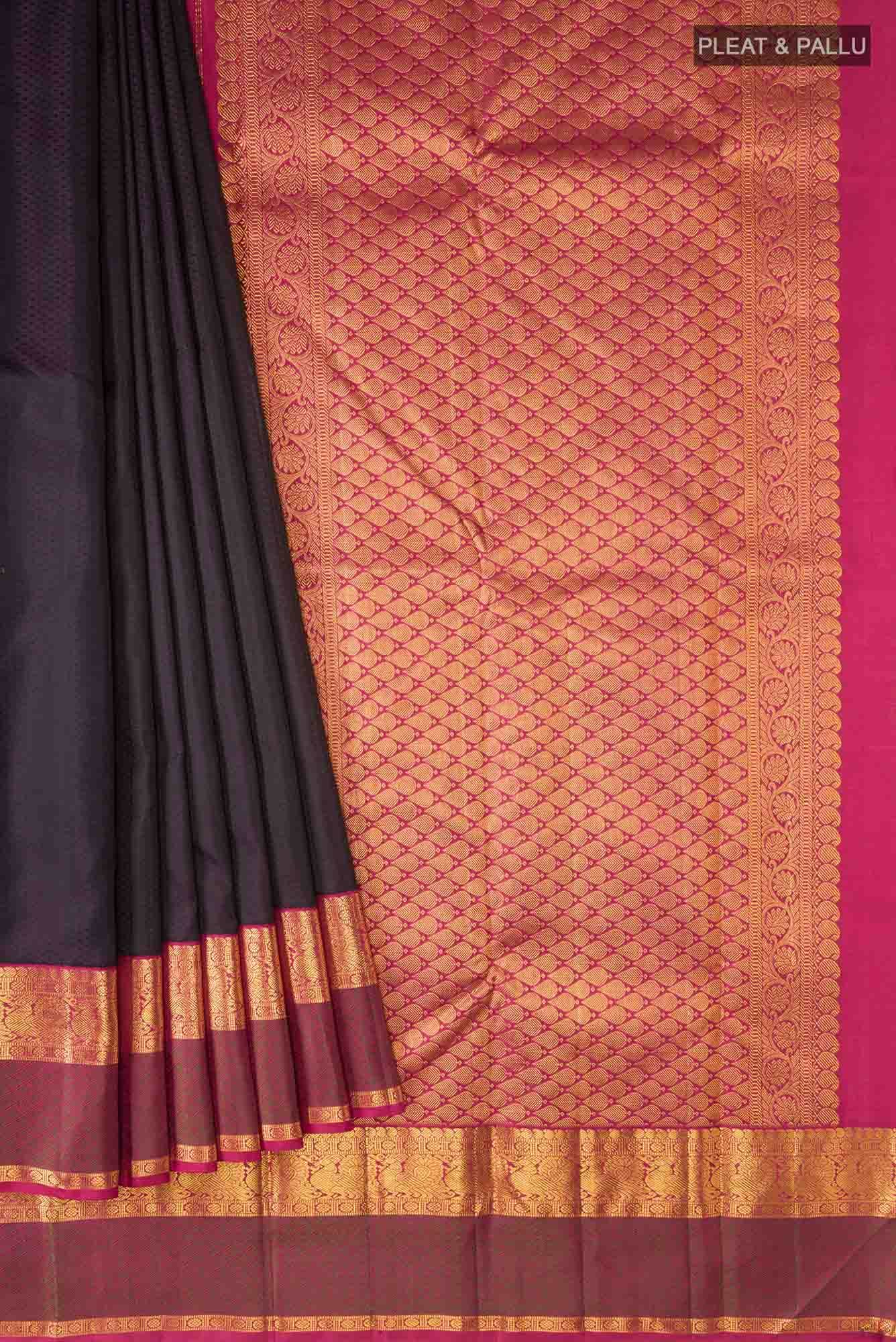 Black Kanchipuram Silk Saree