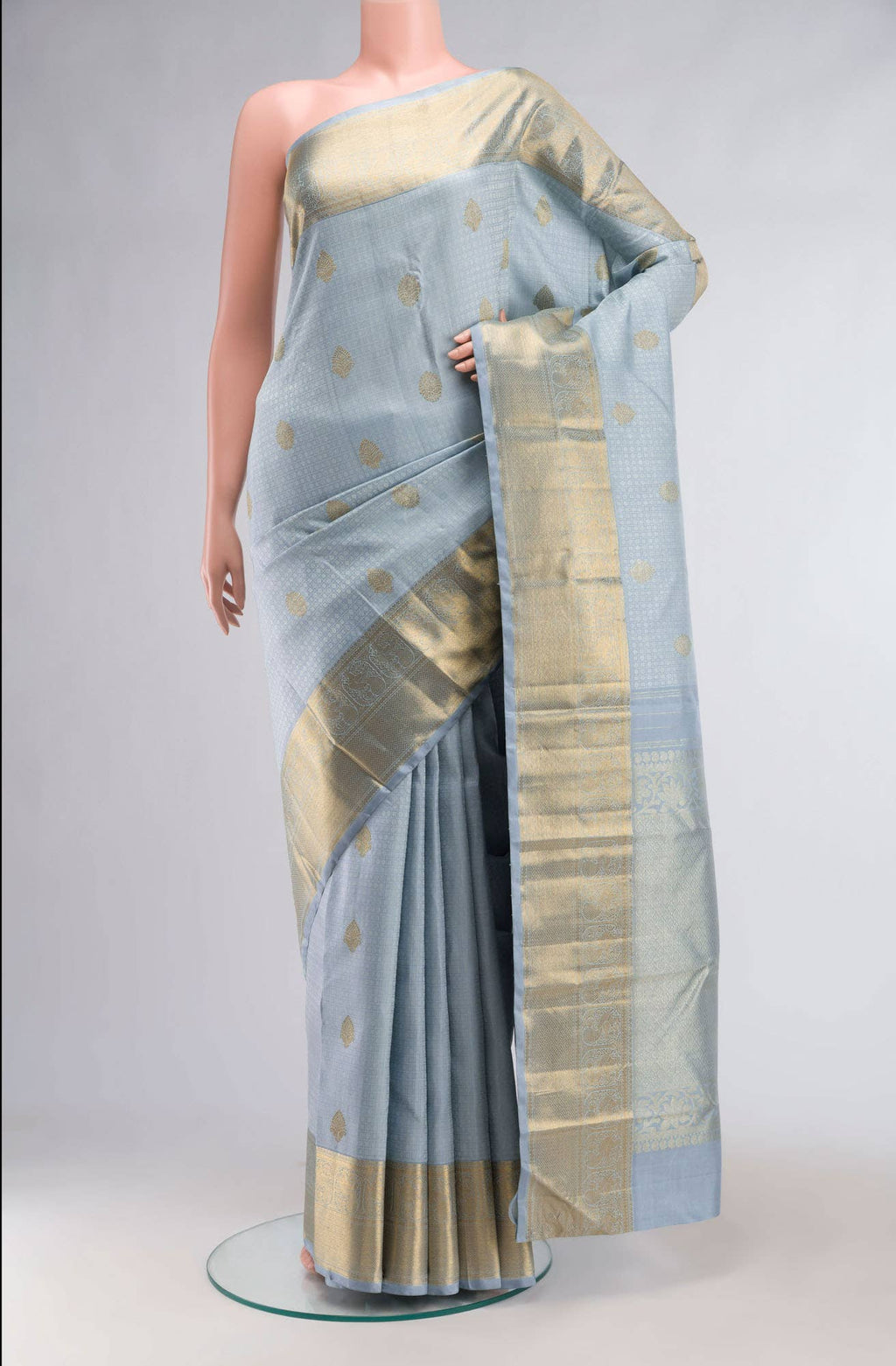 Blue Kanchipuram Silk Saree