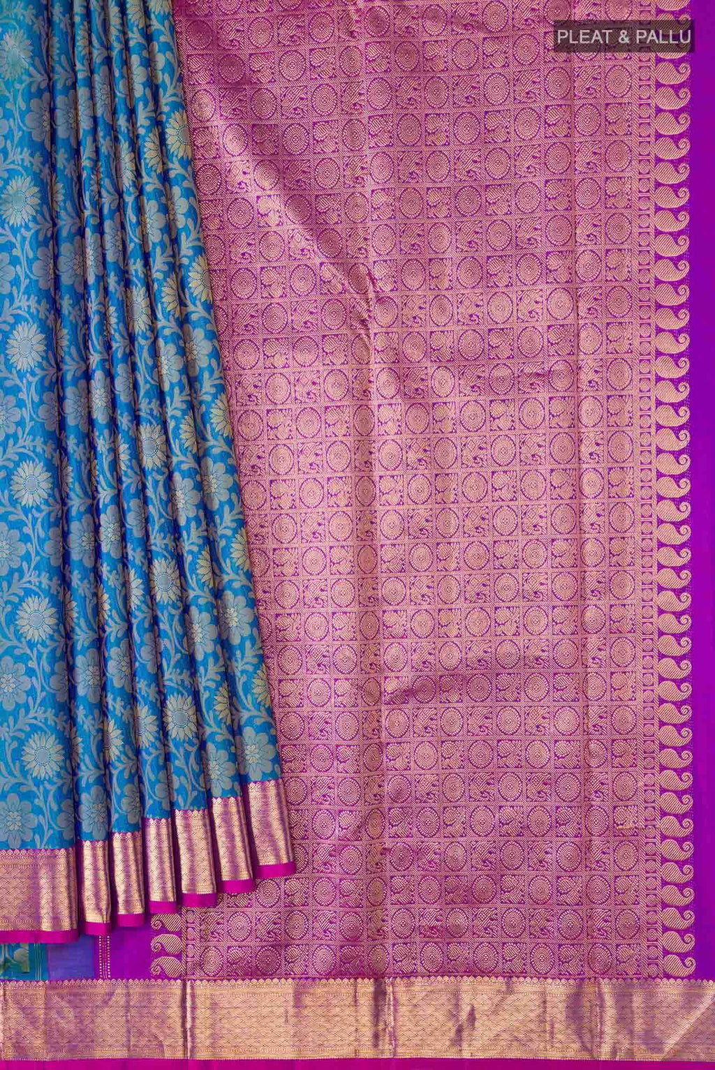 Blue Kanchipuram Silk Saree