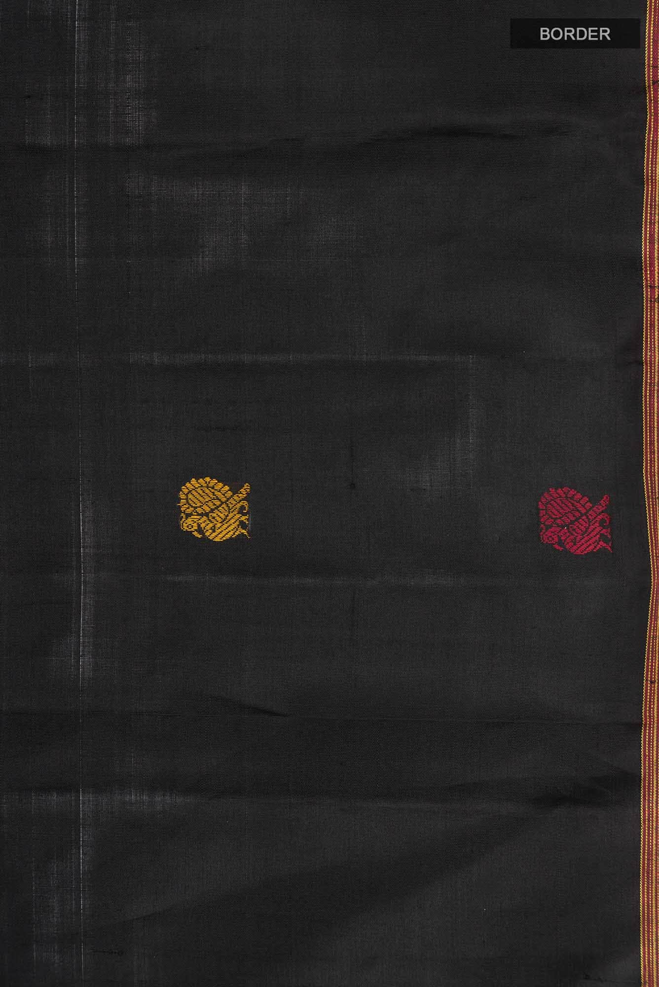 Black Kanchipuram Silk Saree
