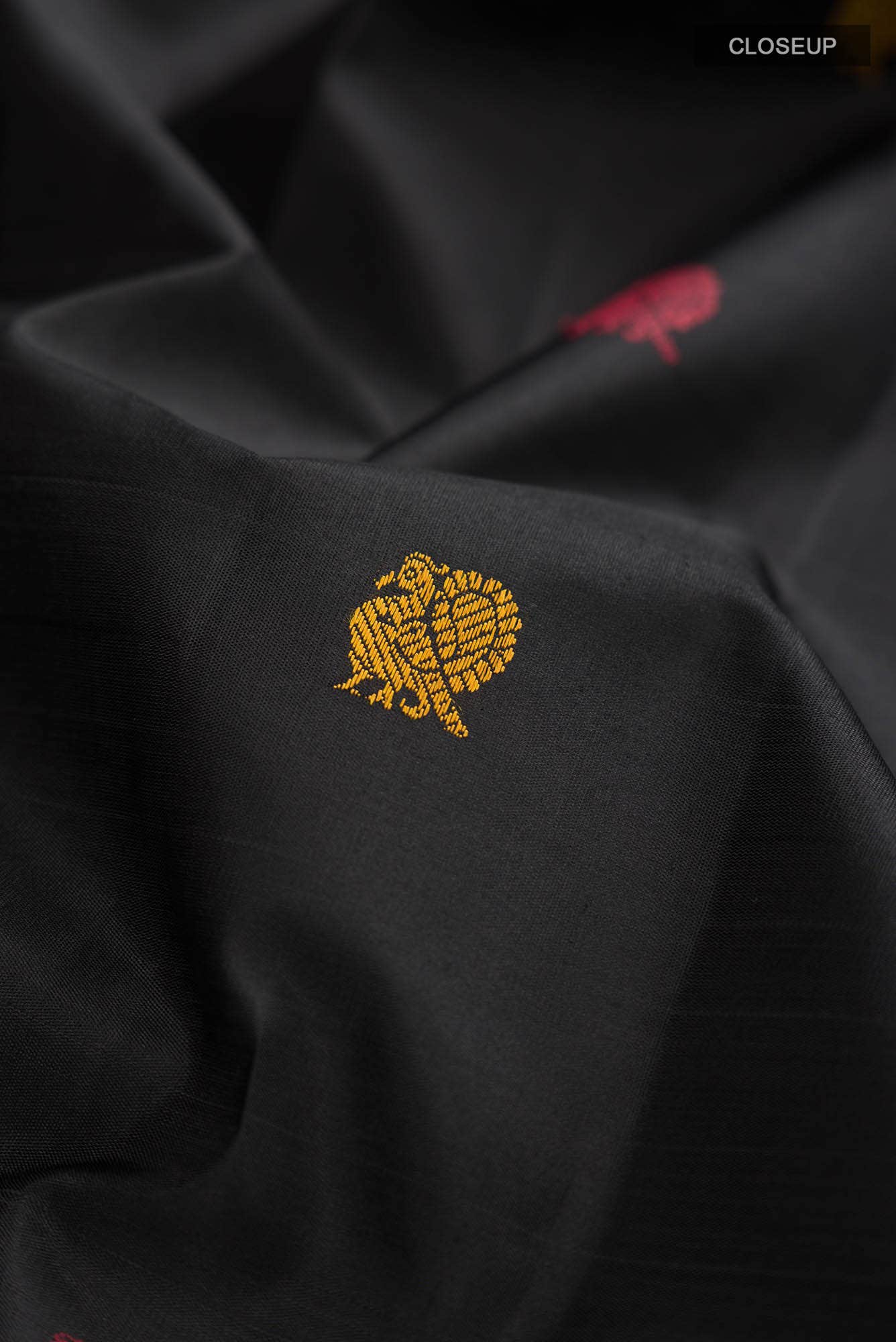 Black Kanchipuram Silk Saree