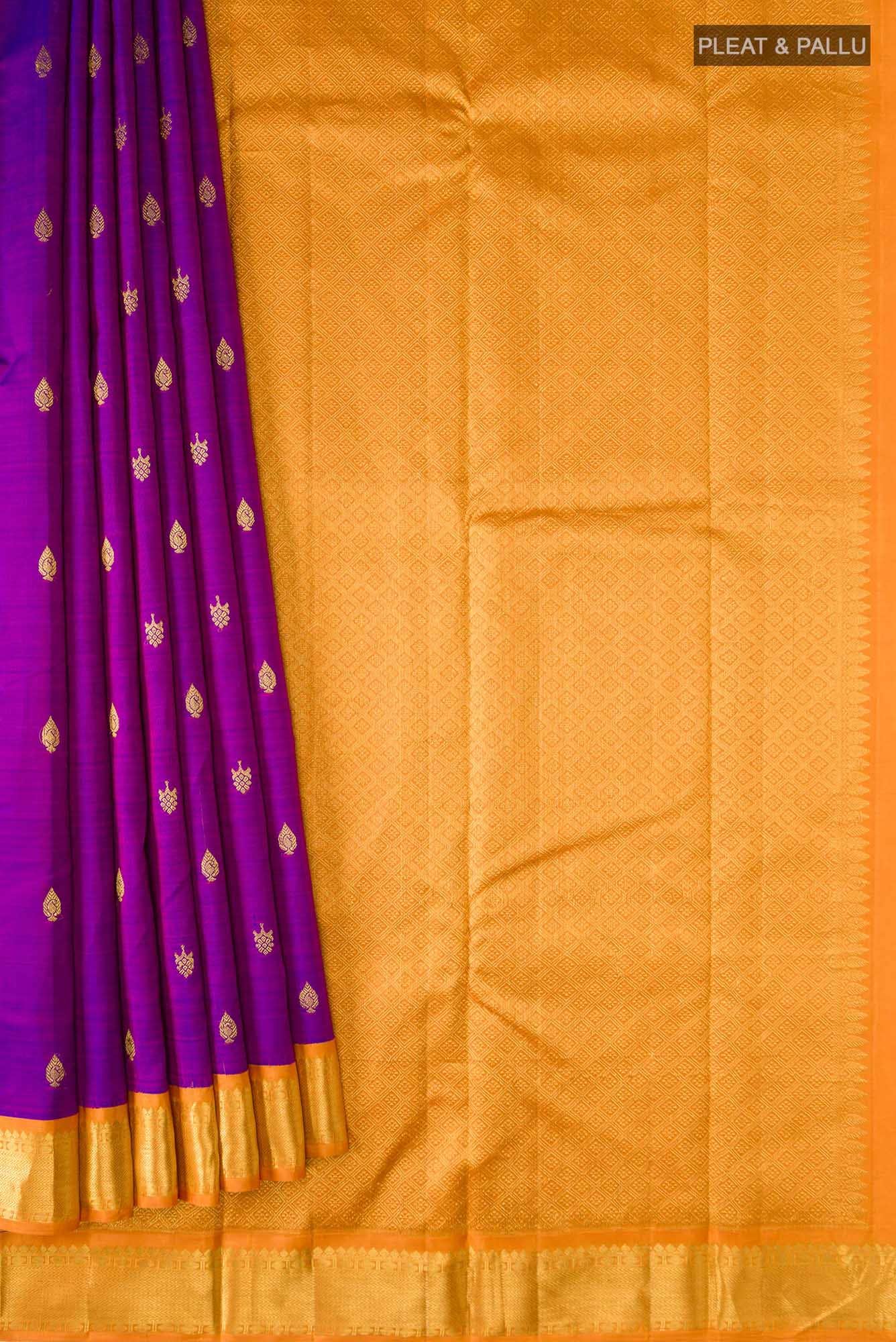 Purple Kanchipuram Silk Saree