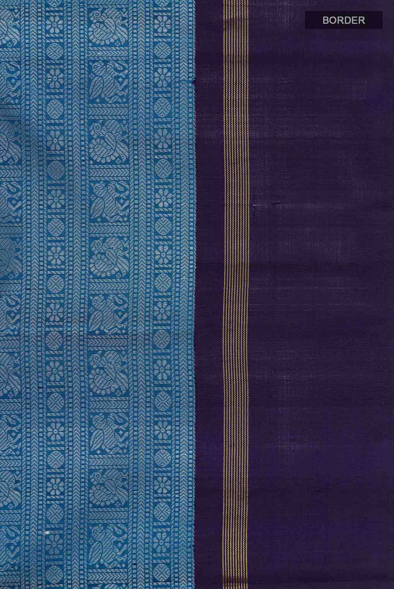 Blue Kanchipuram Silk Saree