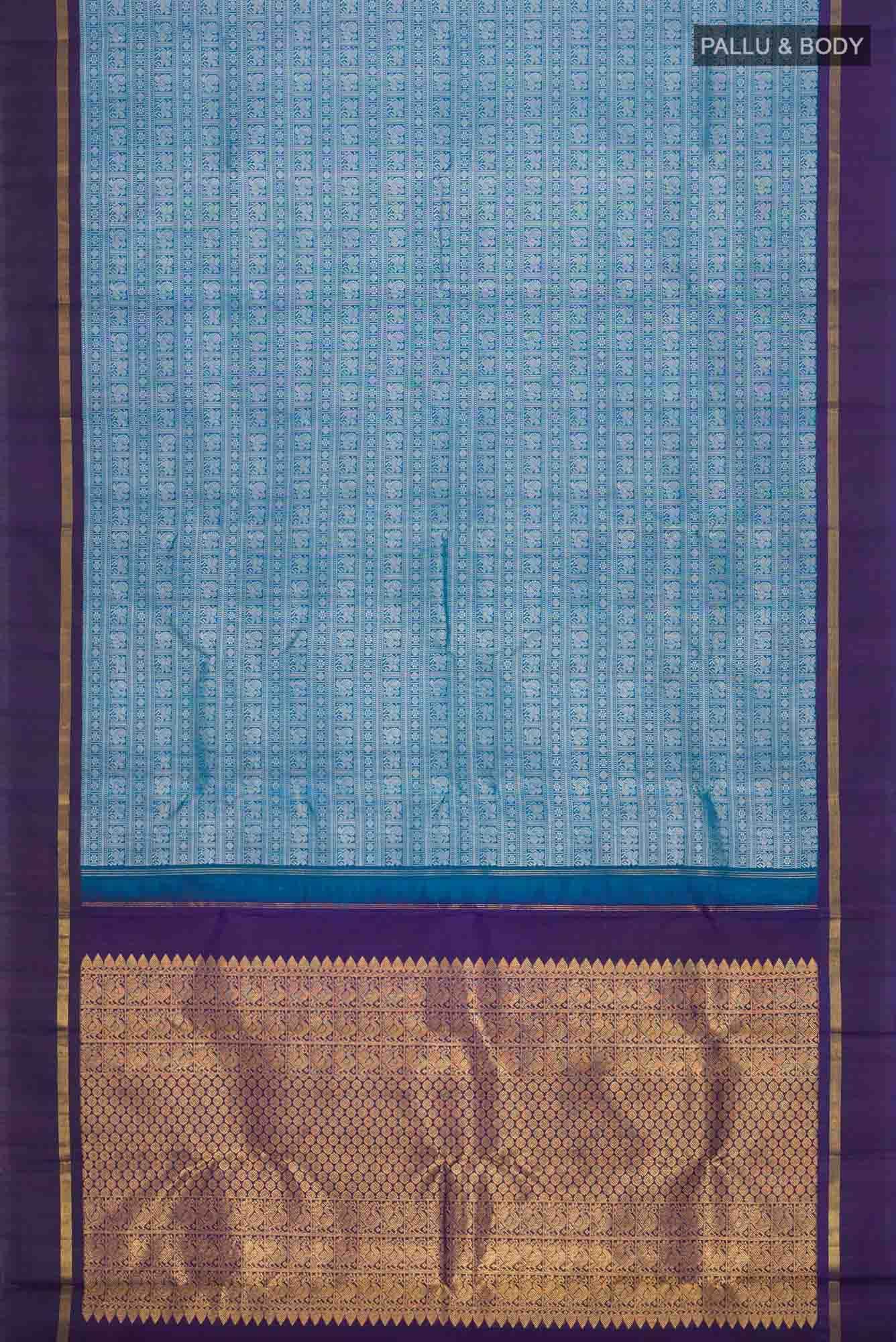 Blue Kanchipuram Silk Saree