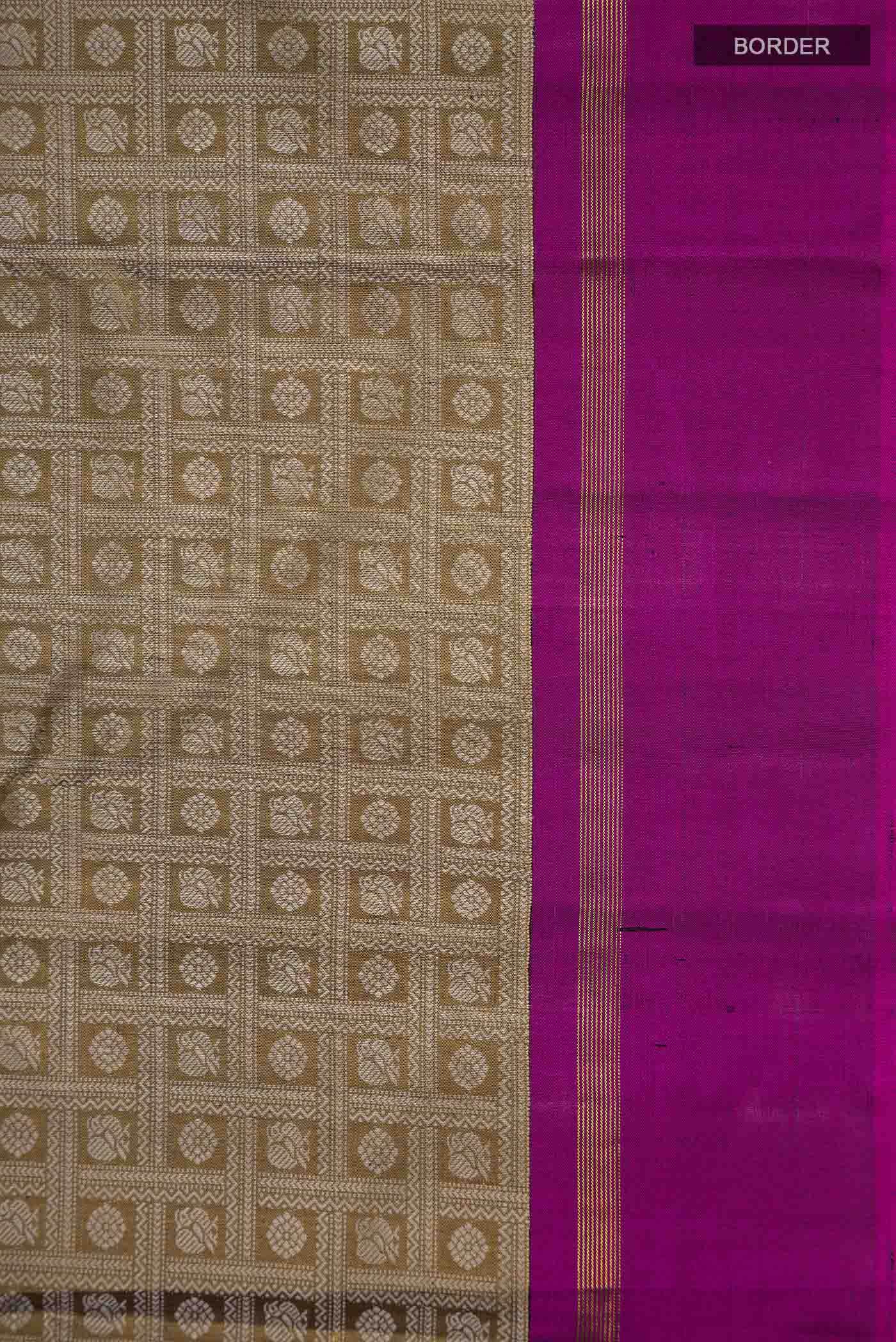 Mehandi Green Kanchipuram Silk Saree
