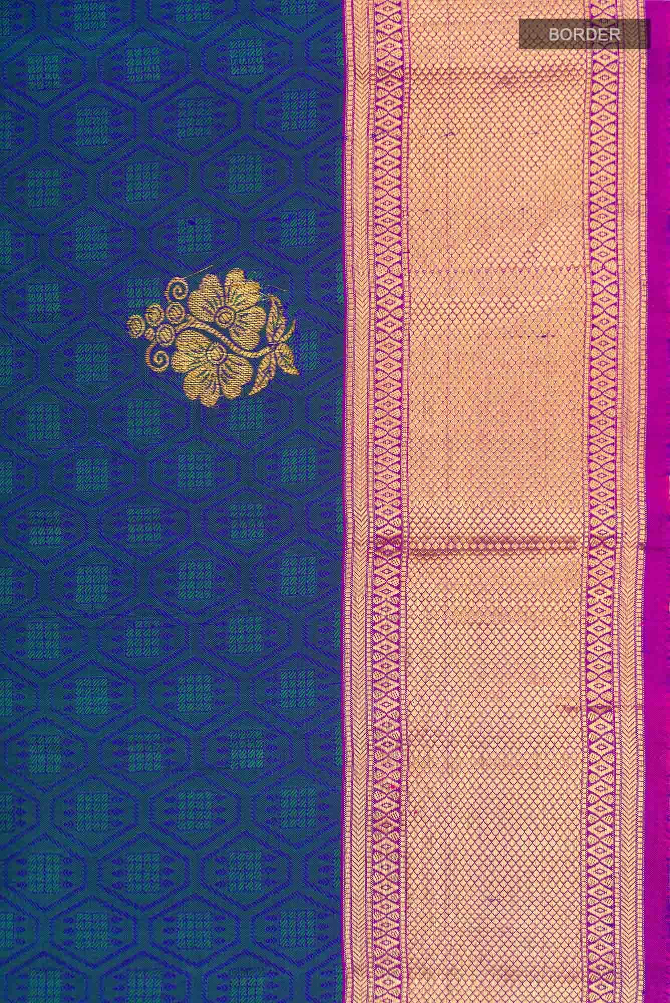 Blue Kanchipuram Silk Saree