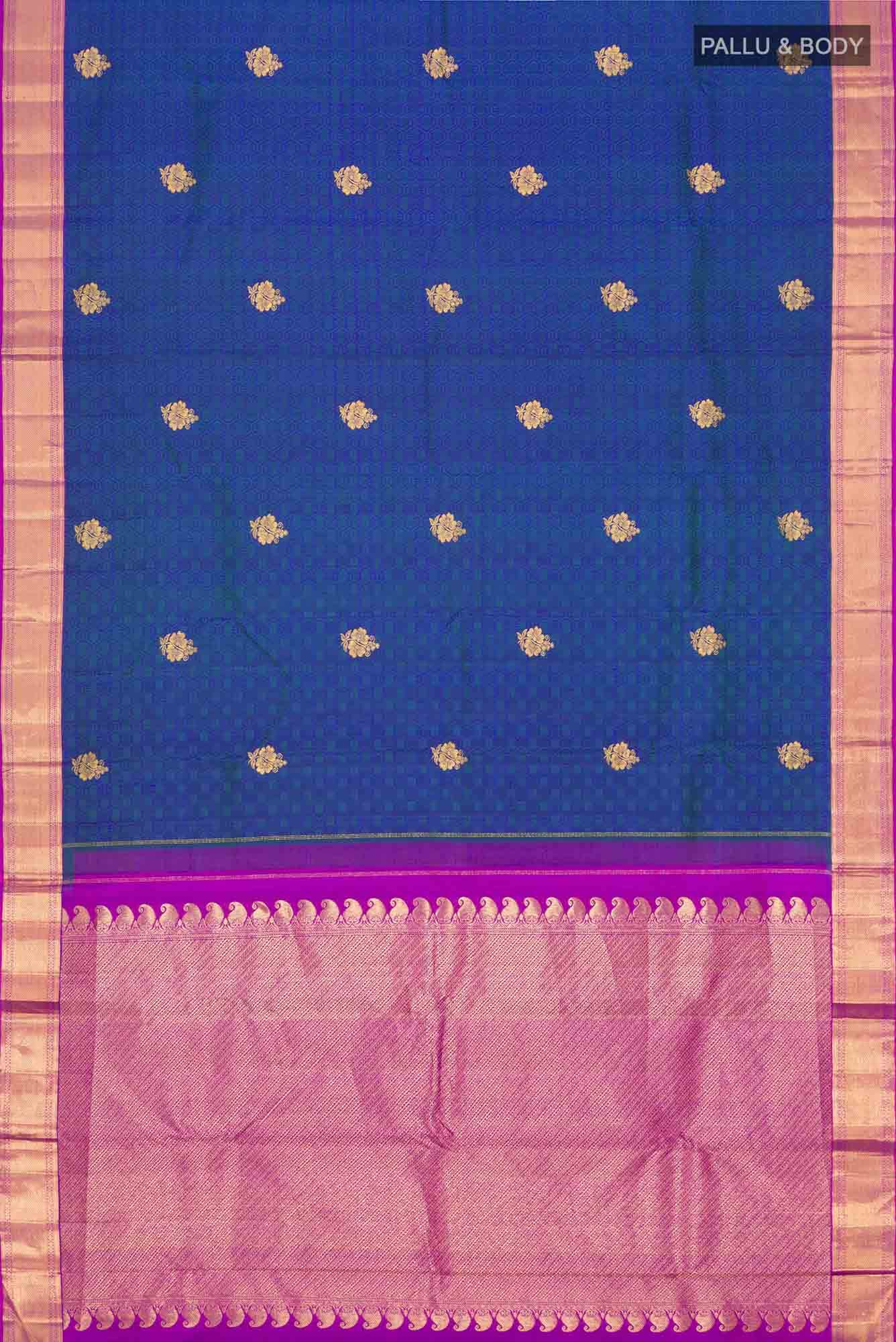 Blue Kanchipuram Silk Saree